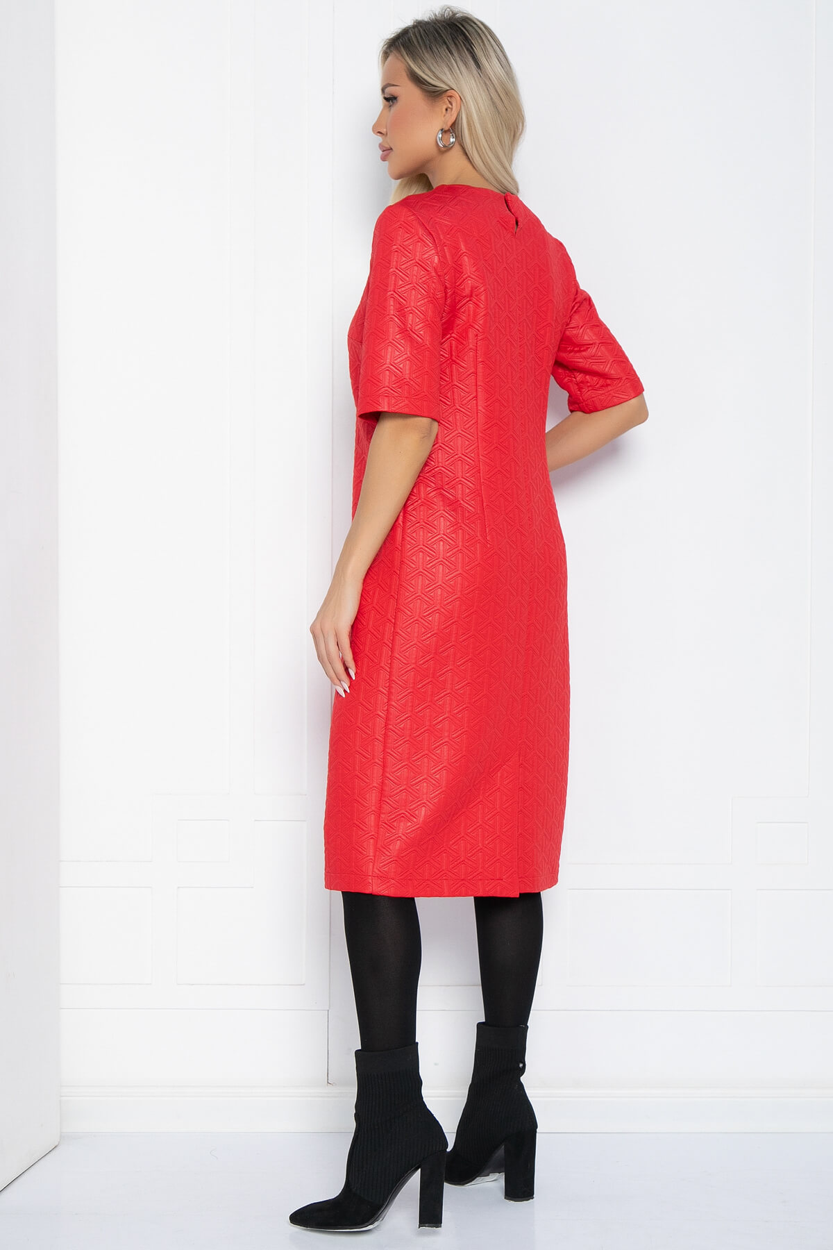 Платье Дина (красное) П12529-25