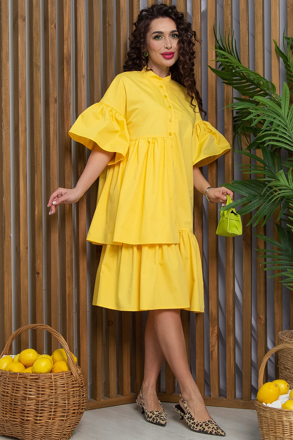 Платье Урания (желтое) П13342-36М