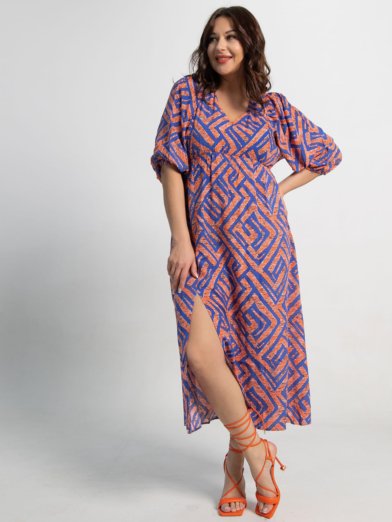 Платье Неповторимая (оранжевое) П15500-34М