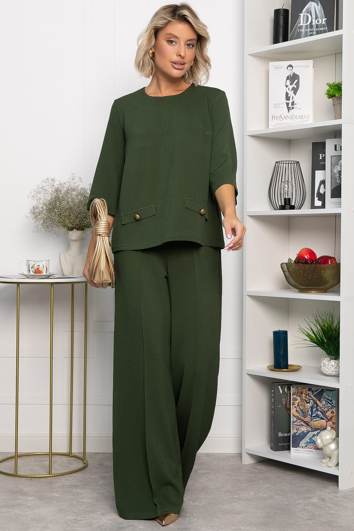 Костюм трикотажный Альберта (темно-зеленый) К14342-10М