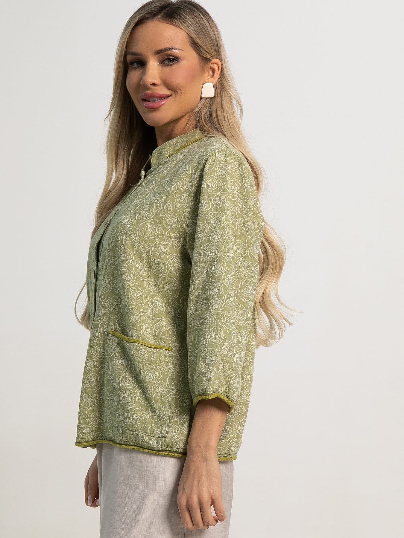 Жакет летний Бияги (олива) Б15529-4М