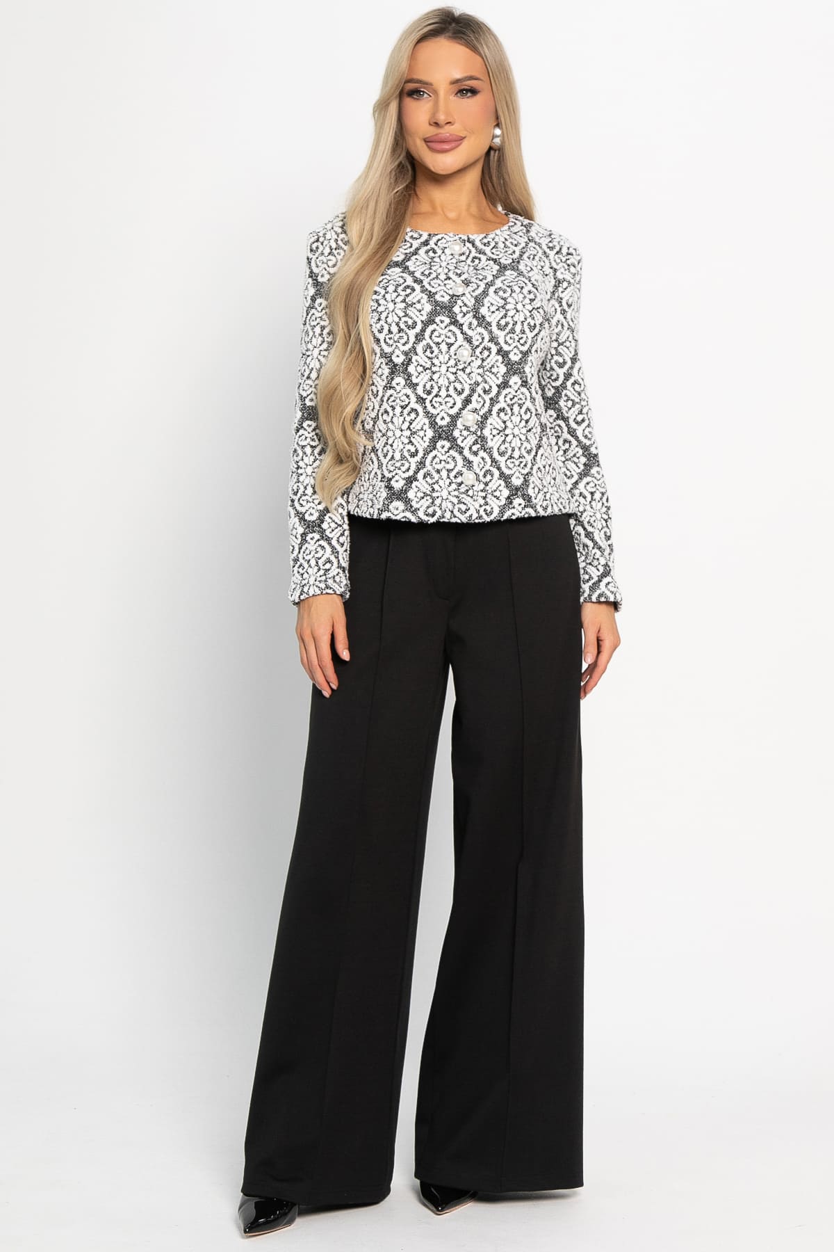 Жакет Парижское вдохновение (черно-белый) Б14928-10М