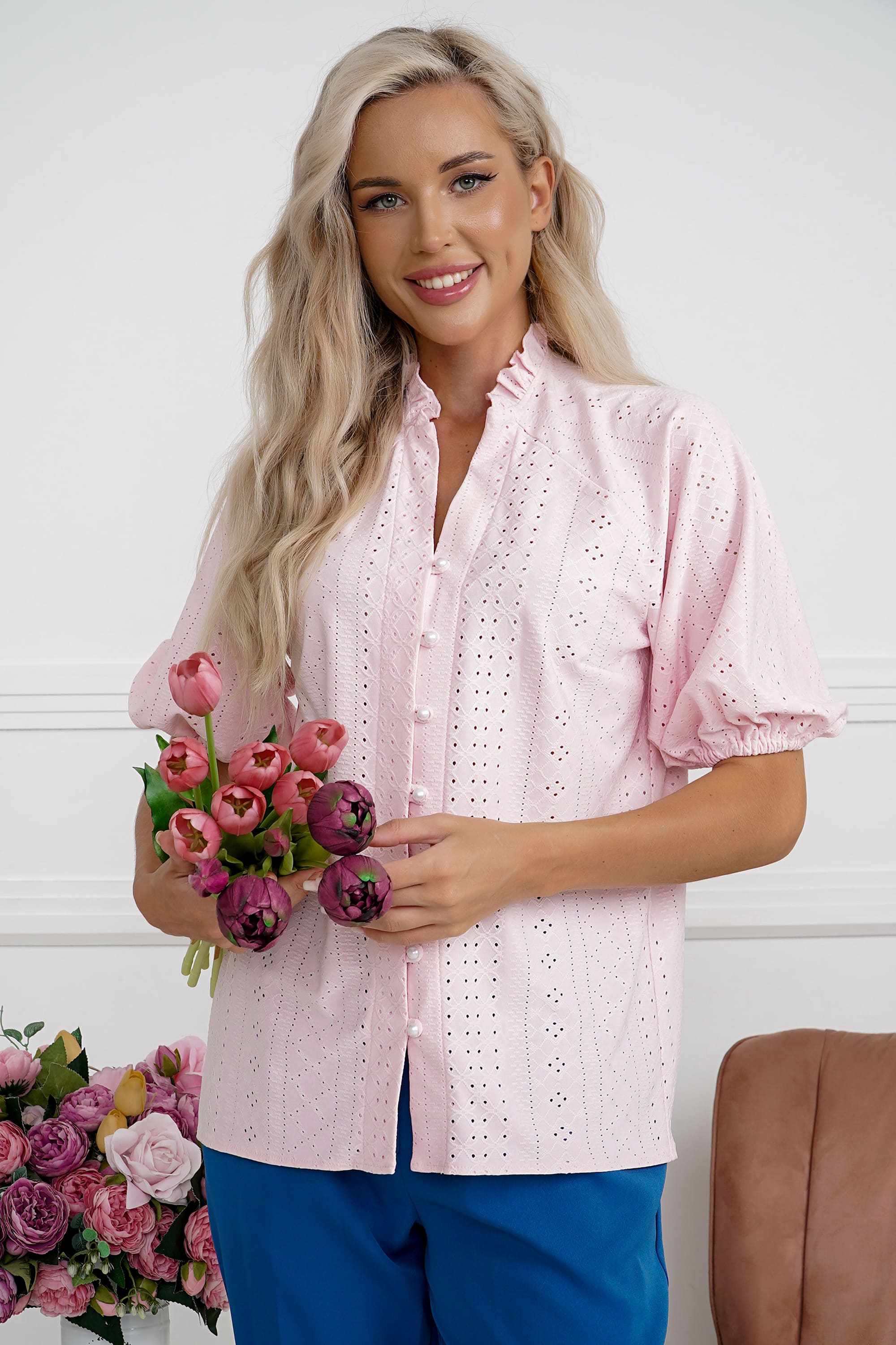 Блуза Люция (розовый пломбир) Б14181-45М