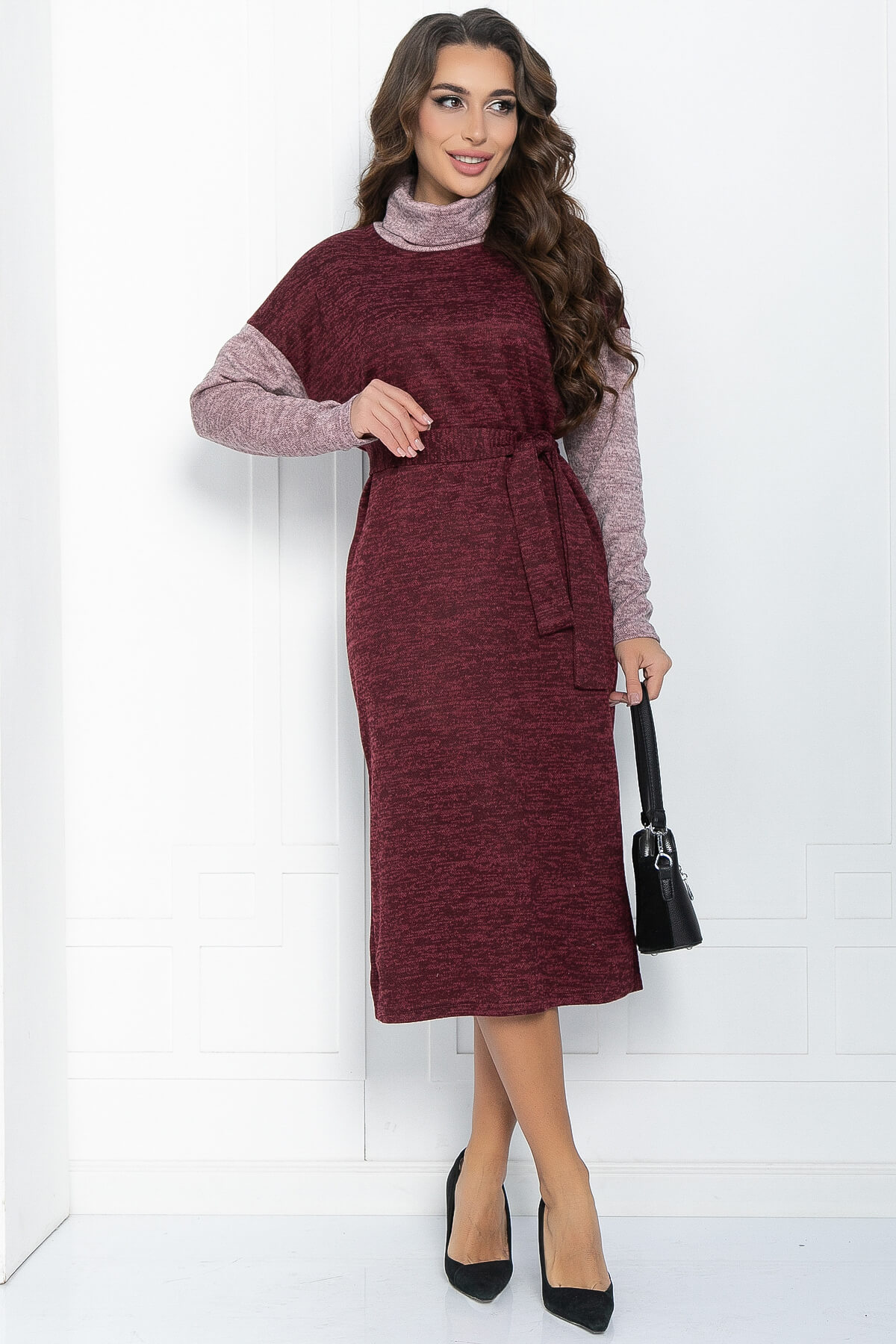 Платье Мишель (бордово-розовое) П11810