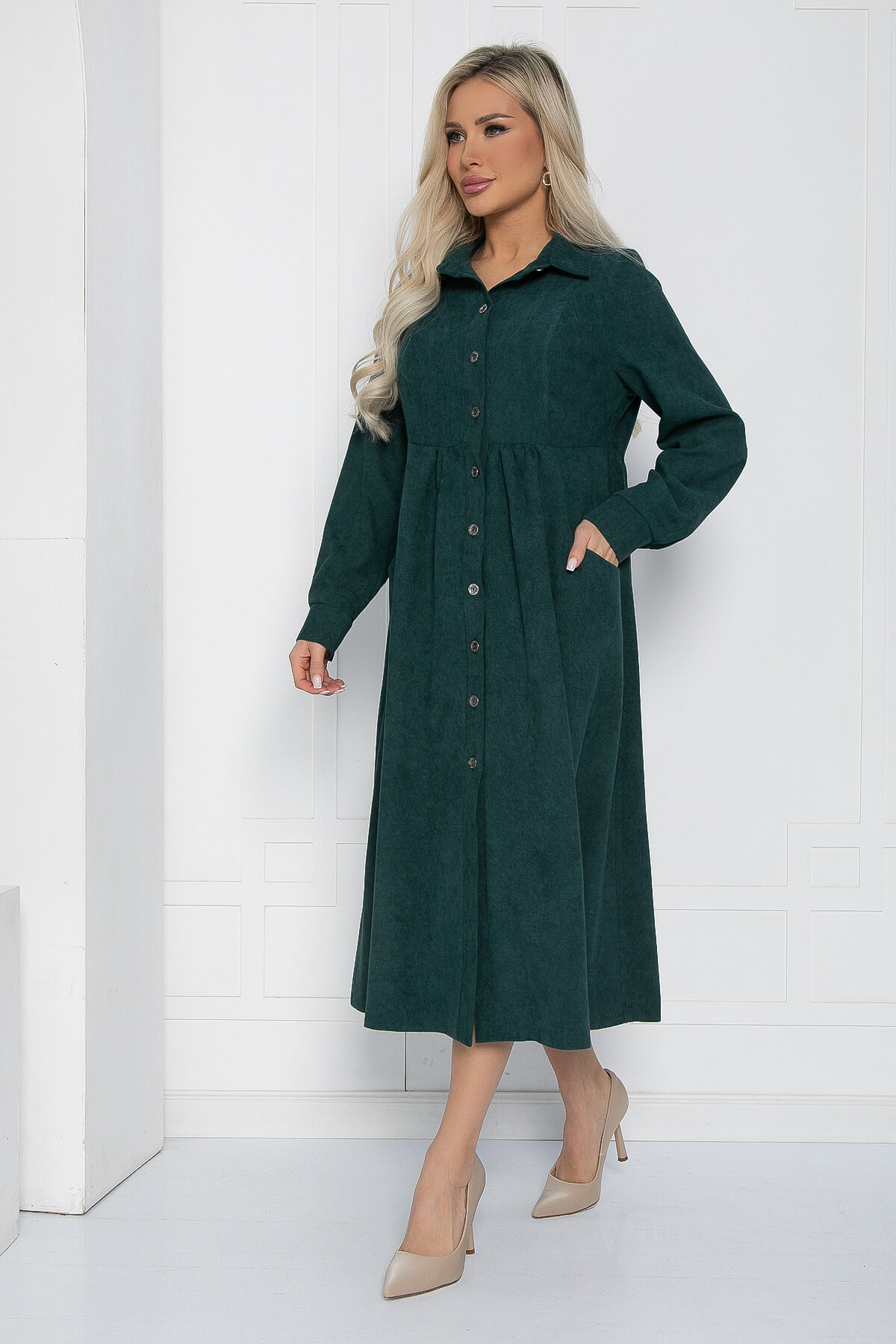 Платье Сабина (изумруд) П12655-4