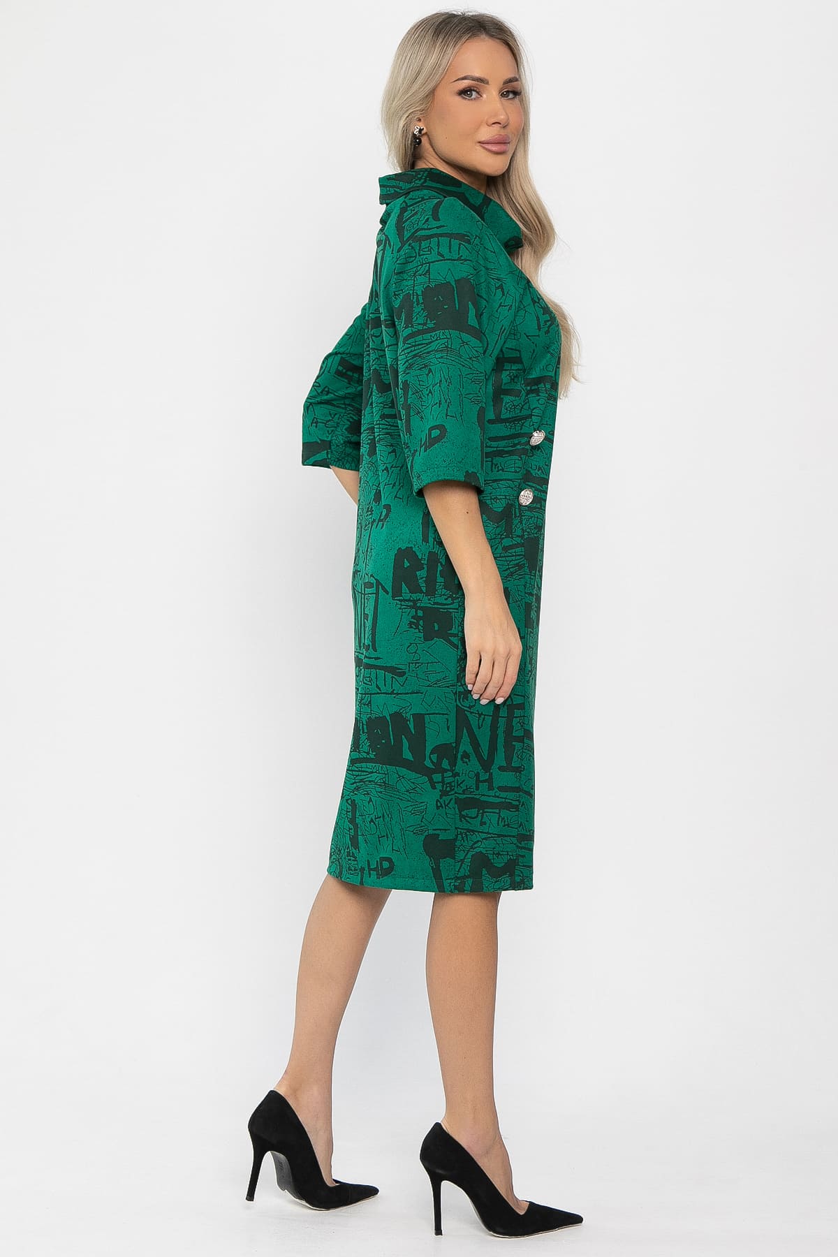 Платье трикотажное Конфетти (зеленое) П14295-18М