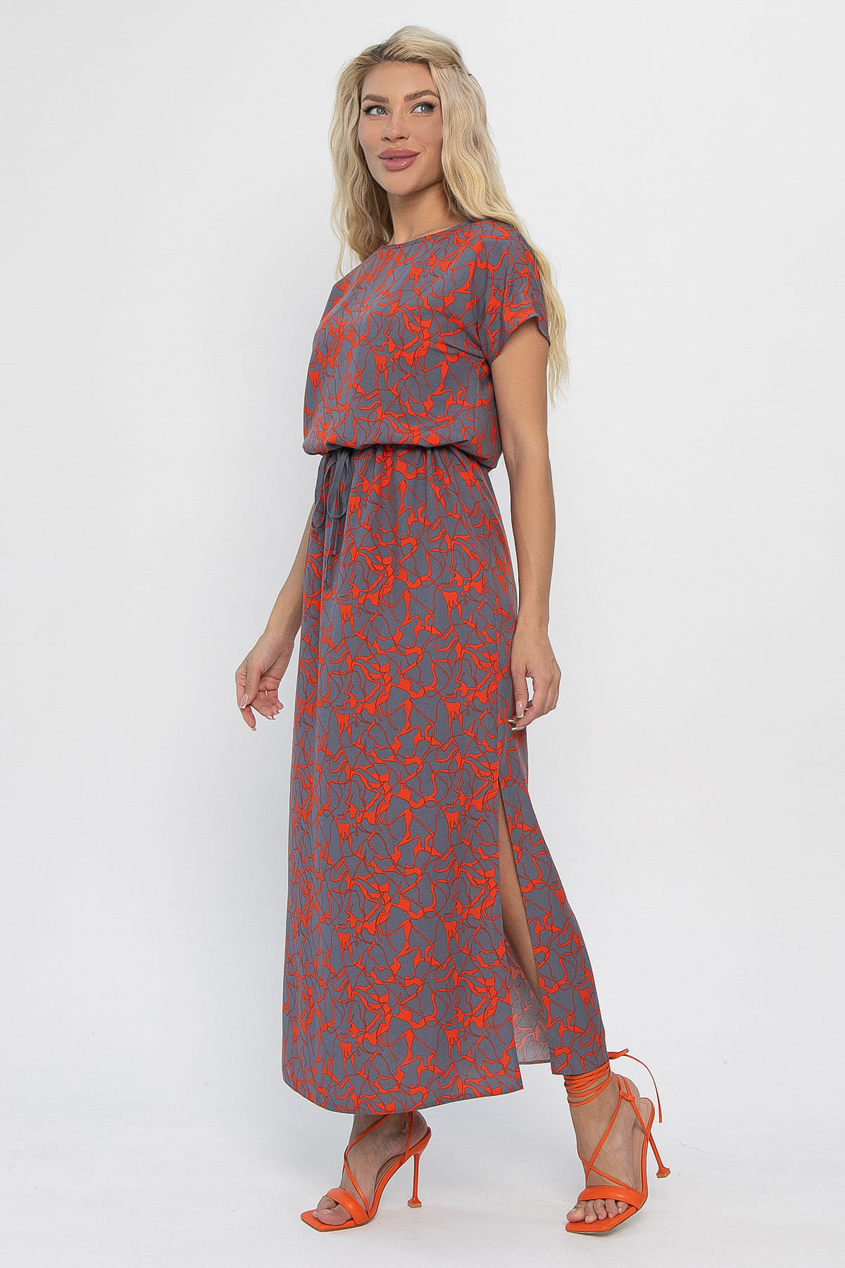 Платье Мэри (серое) П13881-12М