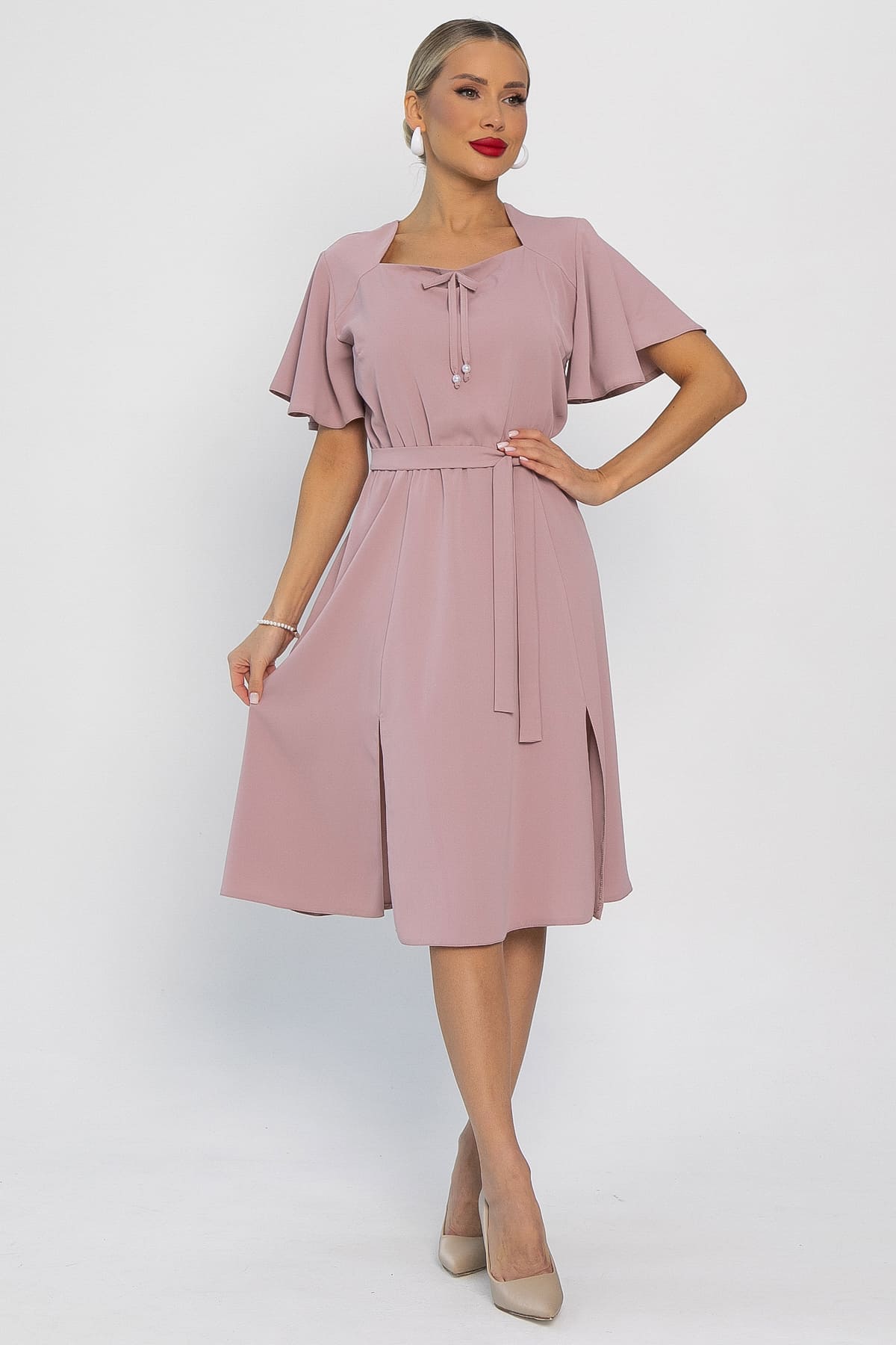 Платье Трепет любви (пудра) П13915-39М