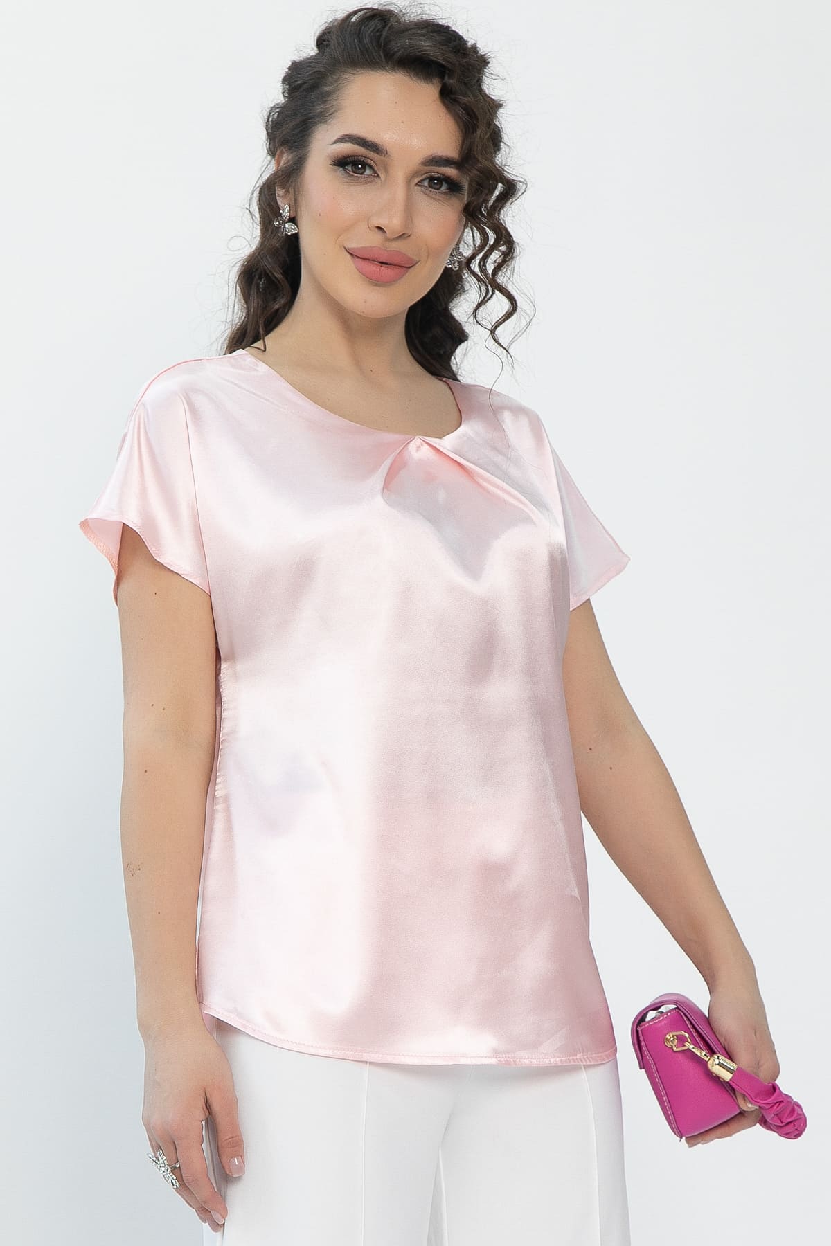 Блуза Розовый фламинго (розовая) Б13104-15М