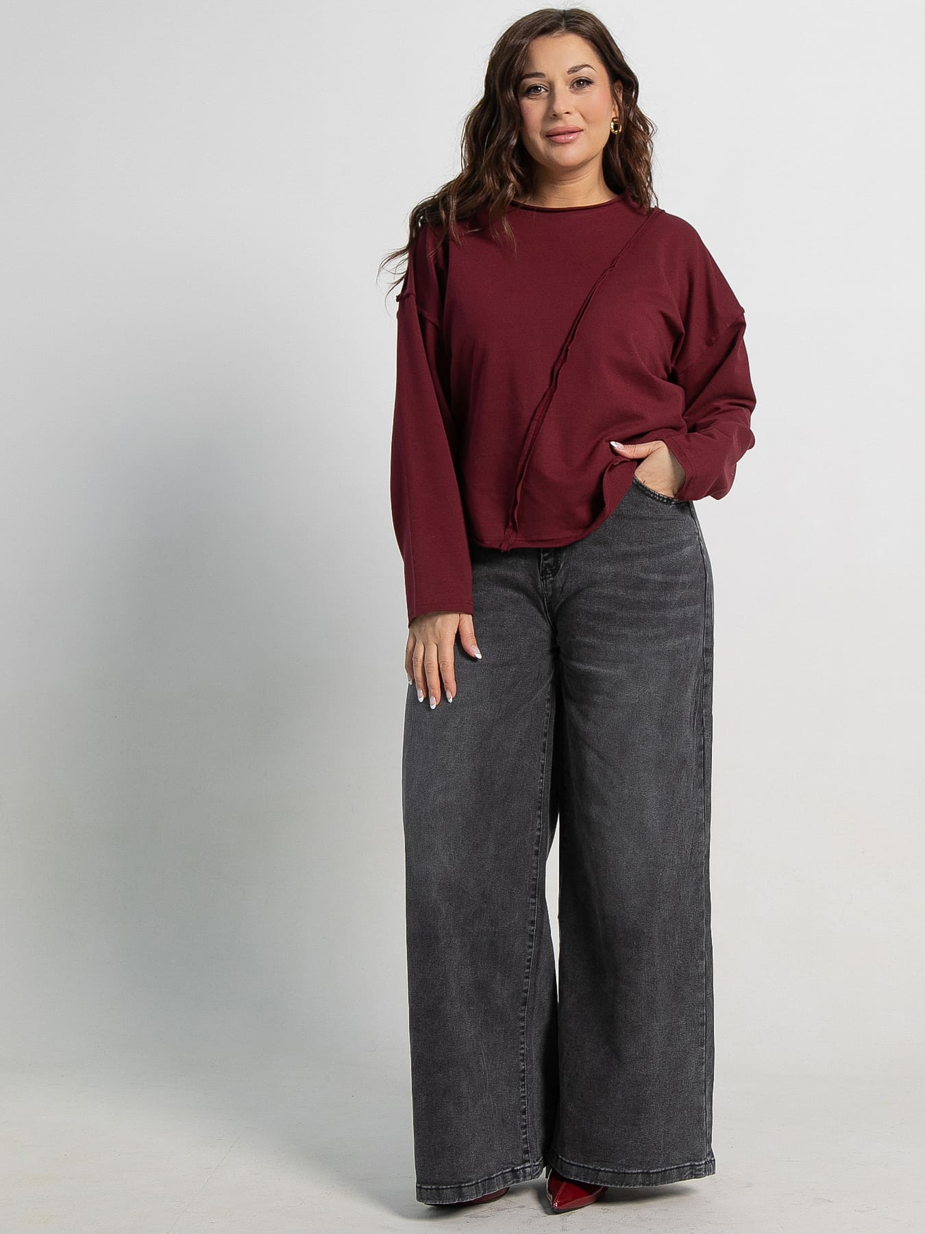 Блуза Эйрин (бордовая) Б15103-35М