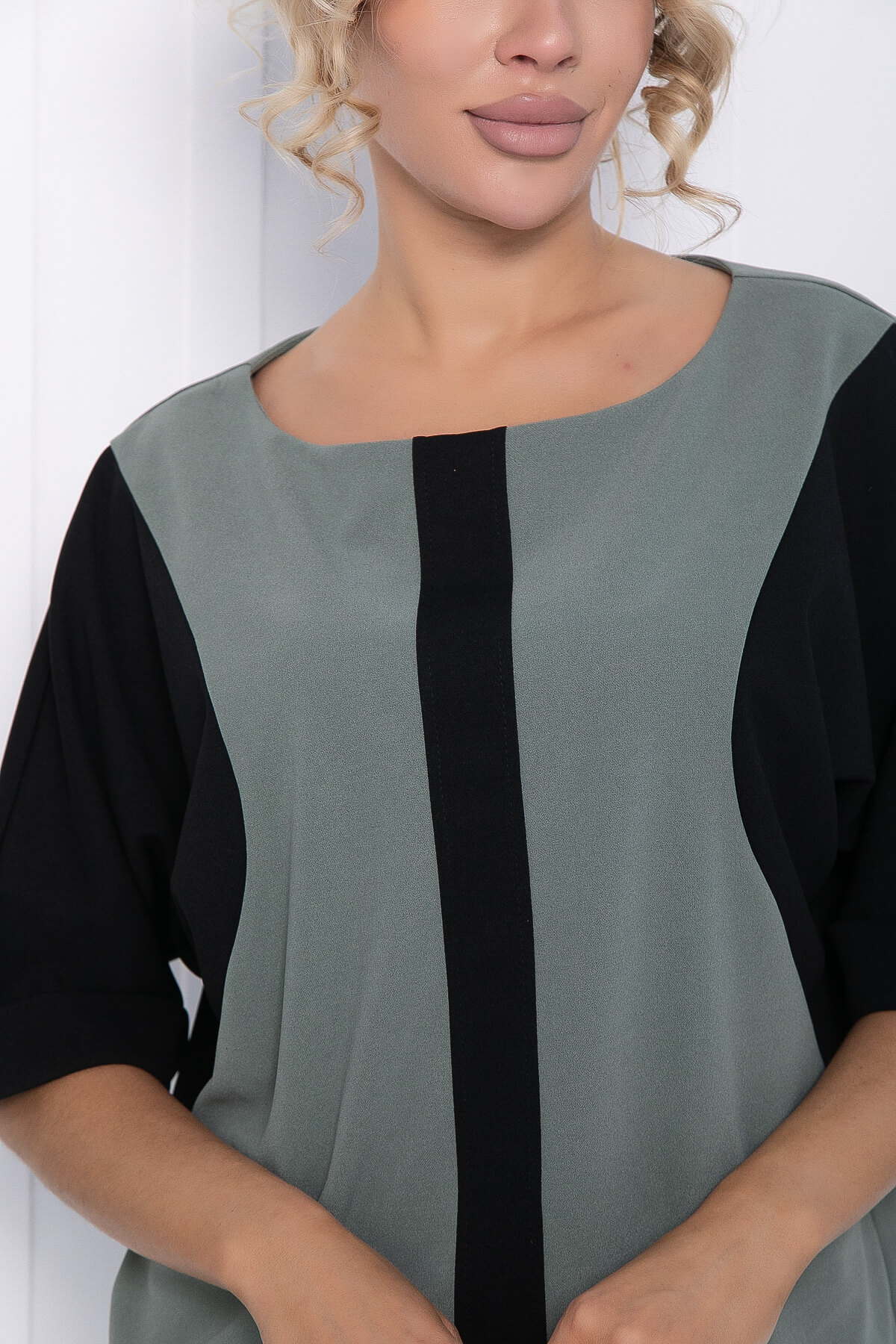 Блуза Санторини (оливковая) Б12065