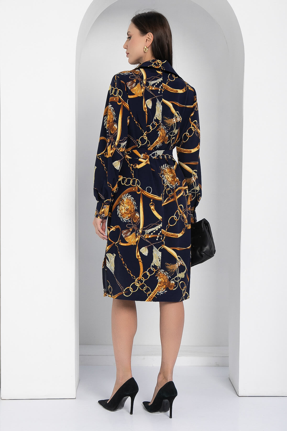 Платье Презентация стиля (темно-синее) П12650-15