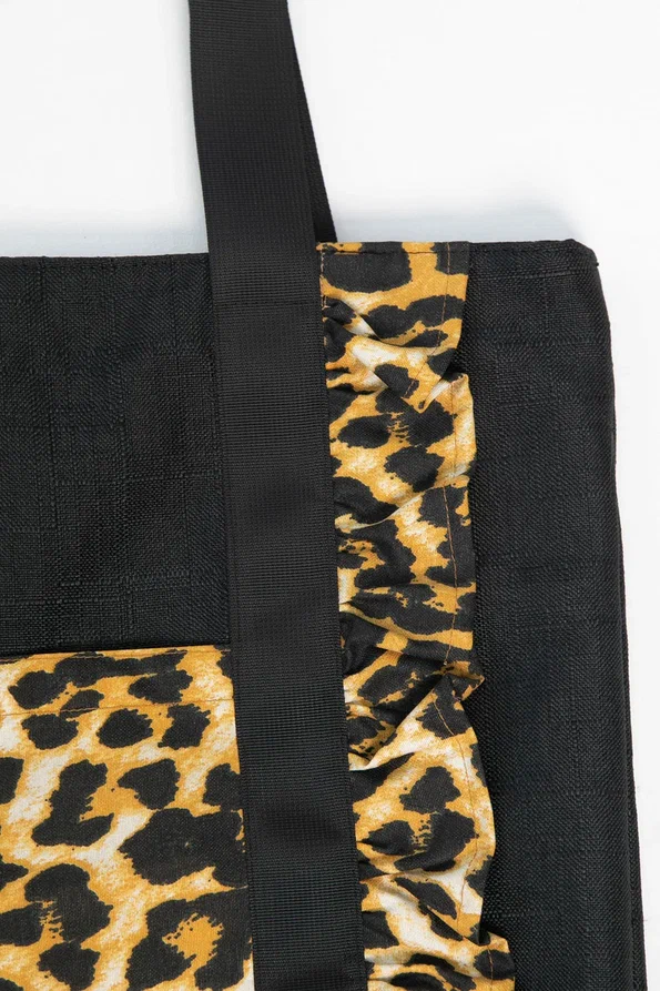 Сумка Шопер (черный/лео) СШ02