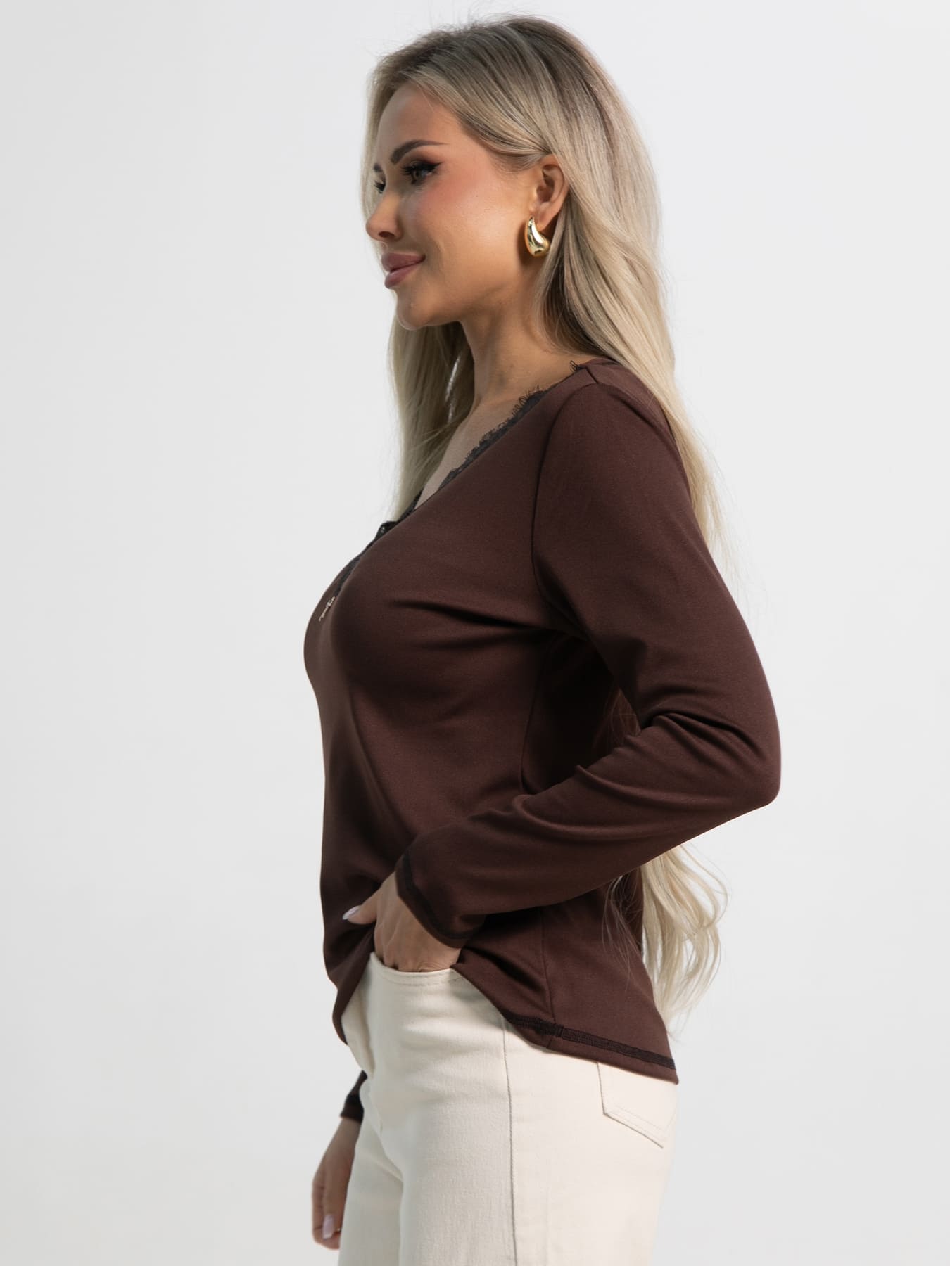 Блуза Новелла (шоколад) Б15492-24М