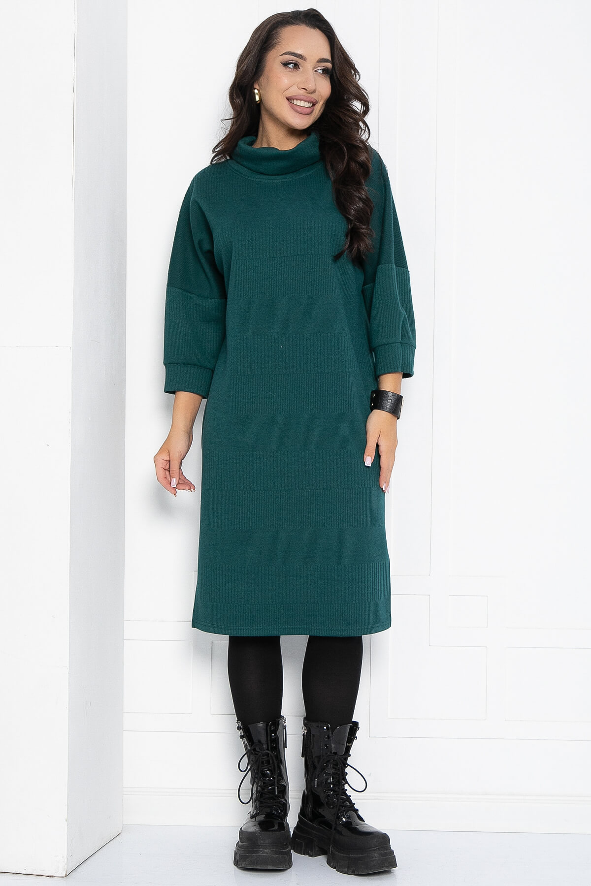 Платье Никс (изумрудное) П14963-4М