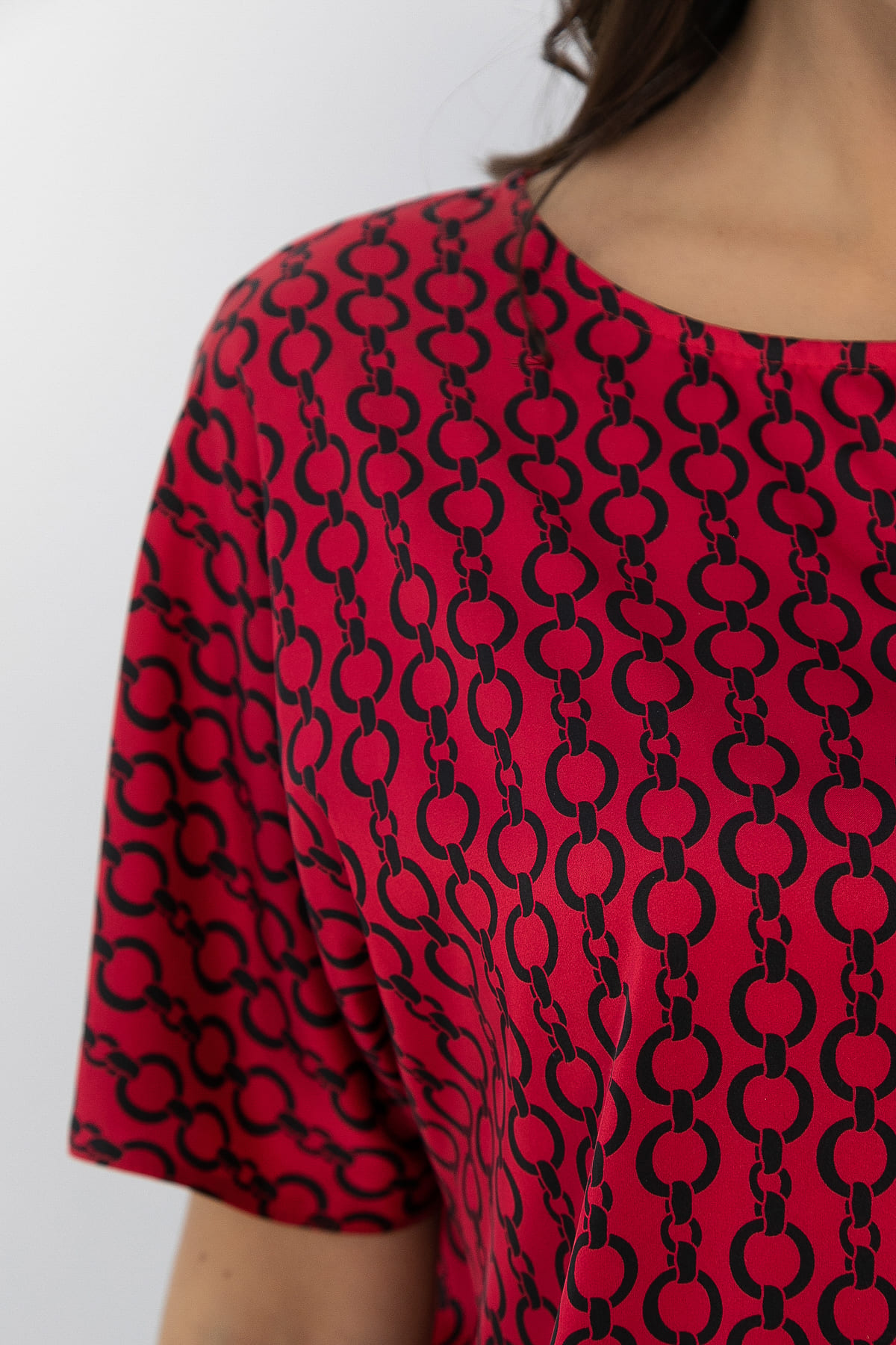 Блуза Морган (красная/цепи) Б14087-16М