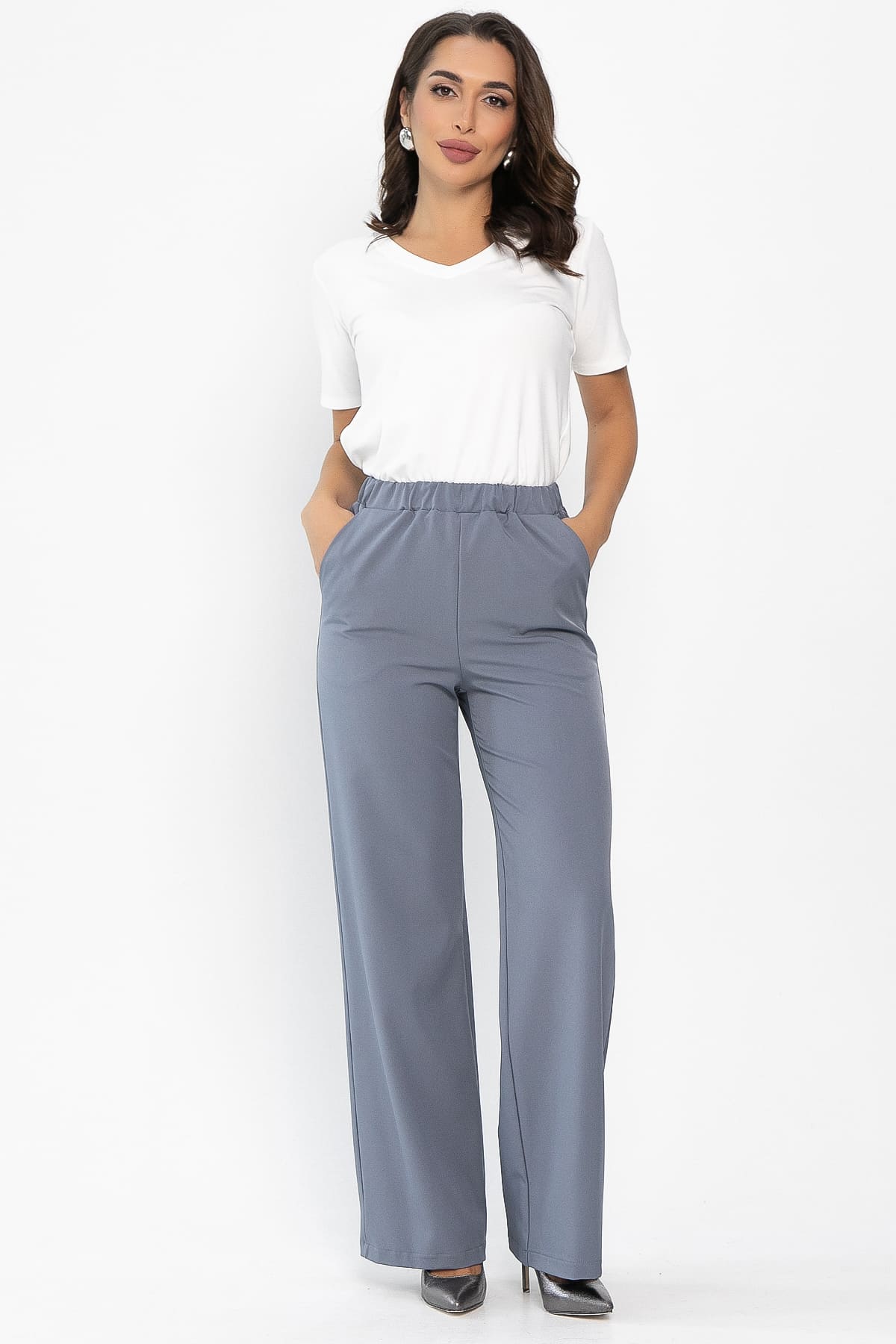 Брюки Бристоль (серо-голубые) Б14149-12М