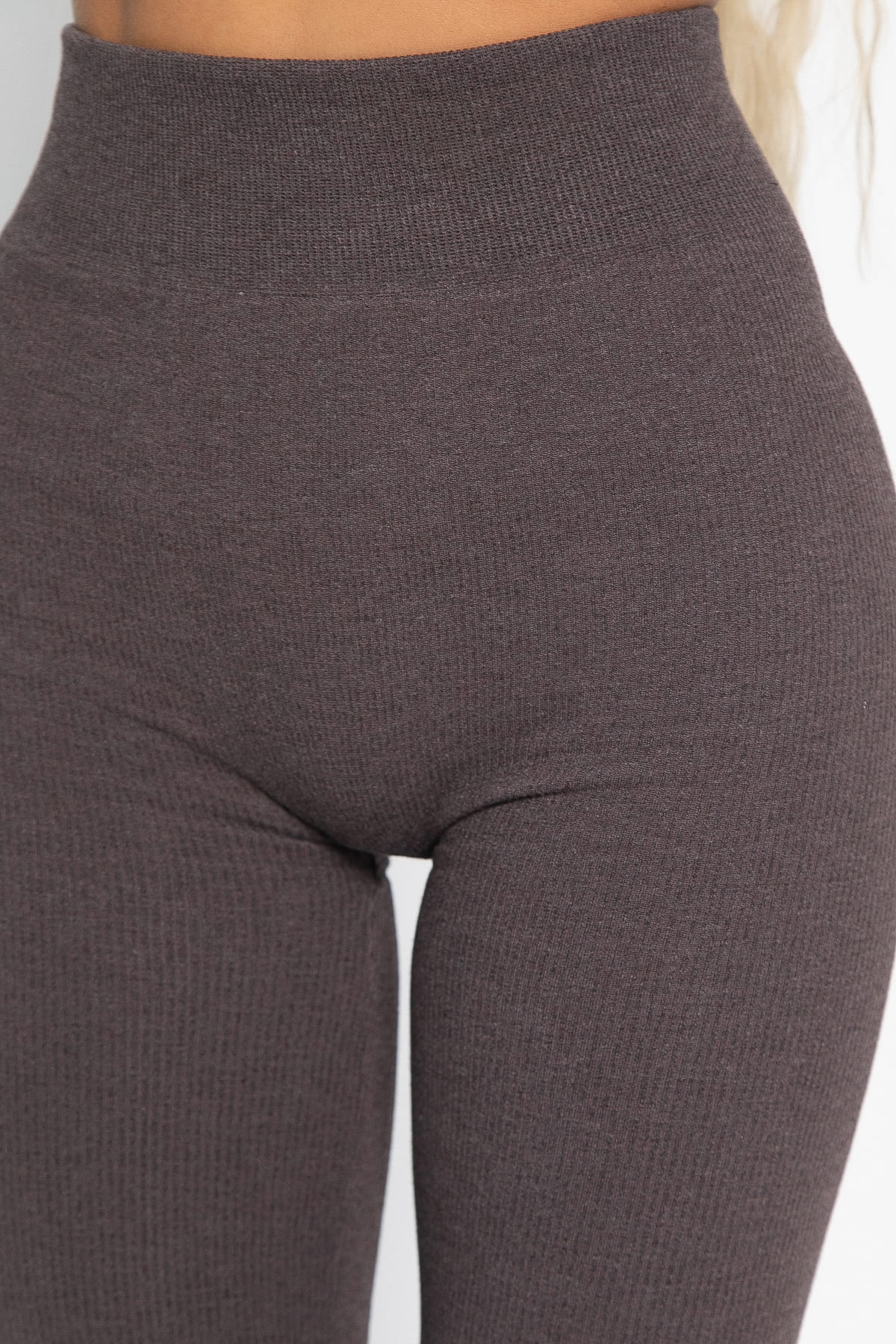 Лосины в рубчик утепленные НЬЮ (шоколад) Б14977-7М