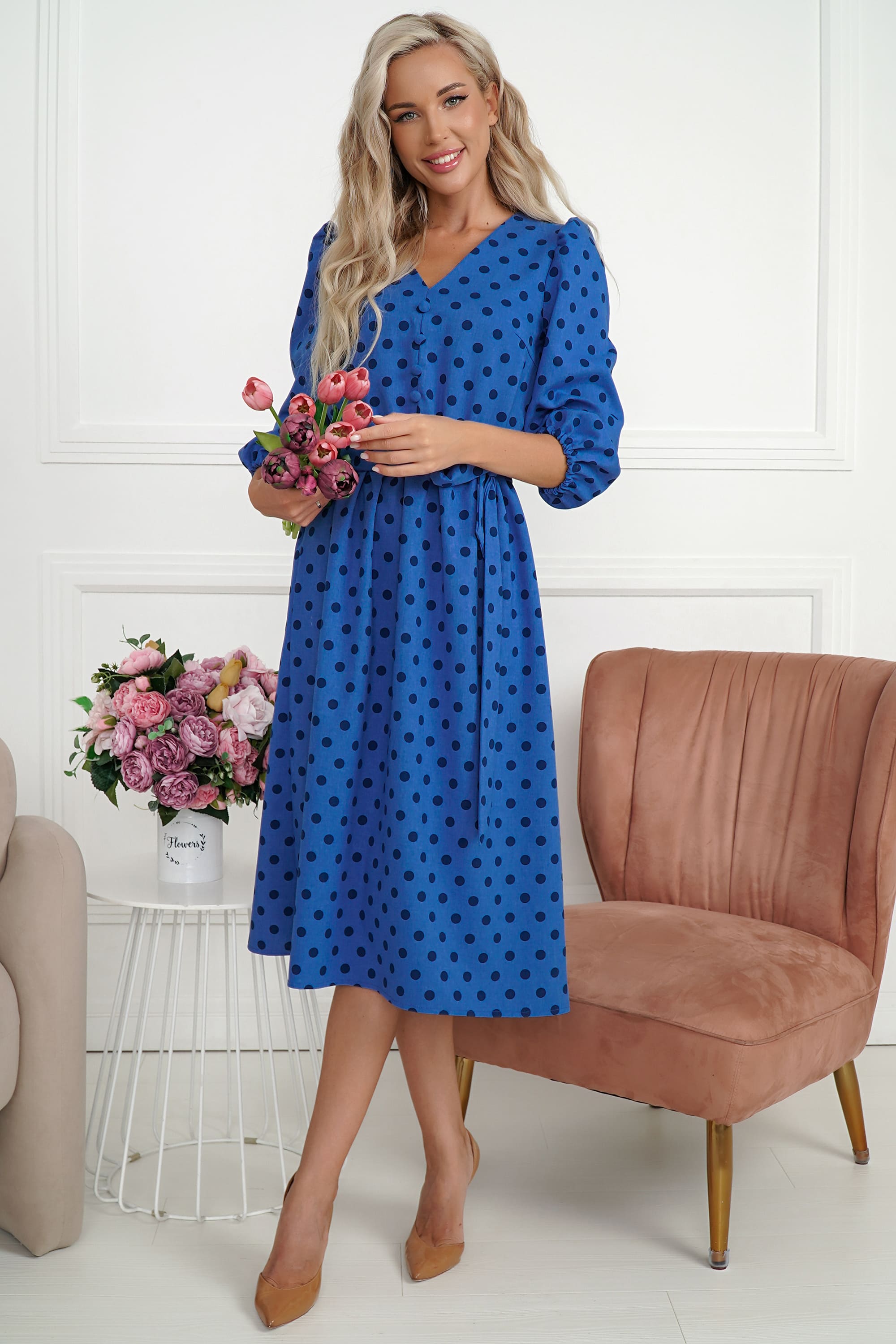 Платье Розетта (синее) П14115-45М