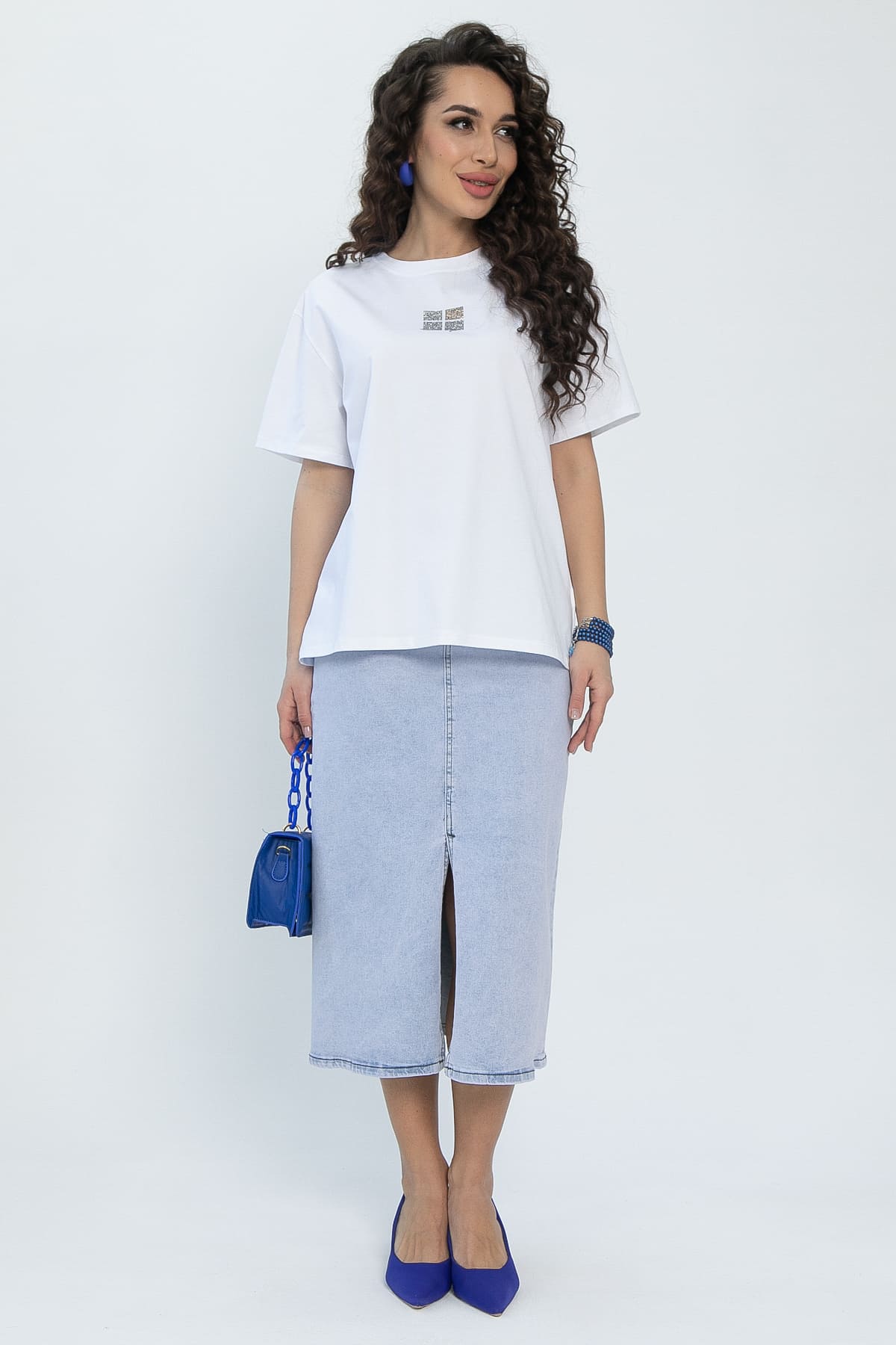 Юбка Муррей (светло-голубая) Ю13448-12М