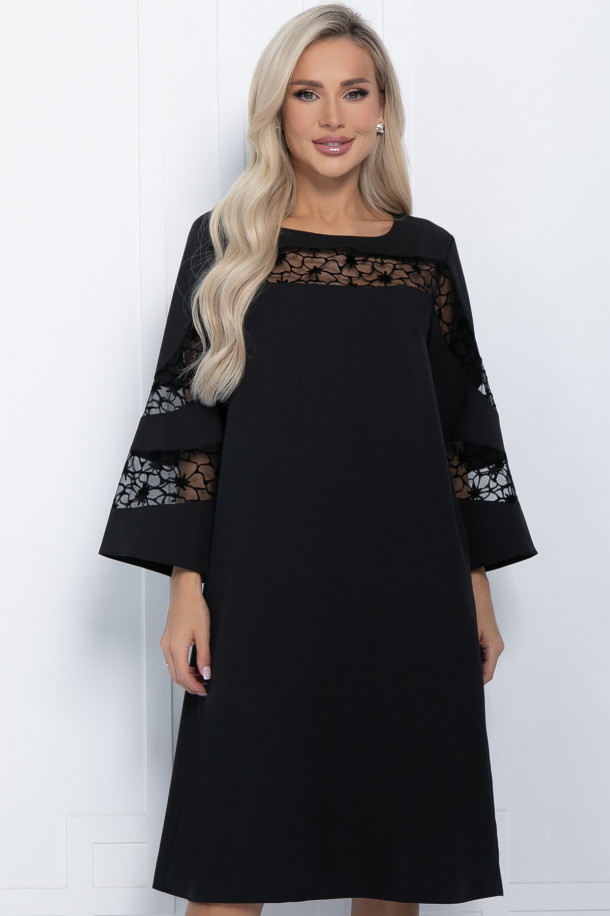 Платье Роскошный выход (черное) П11340