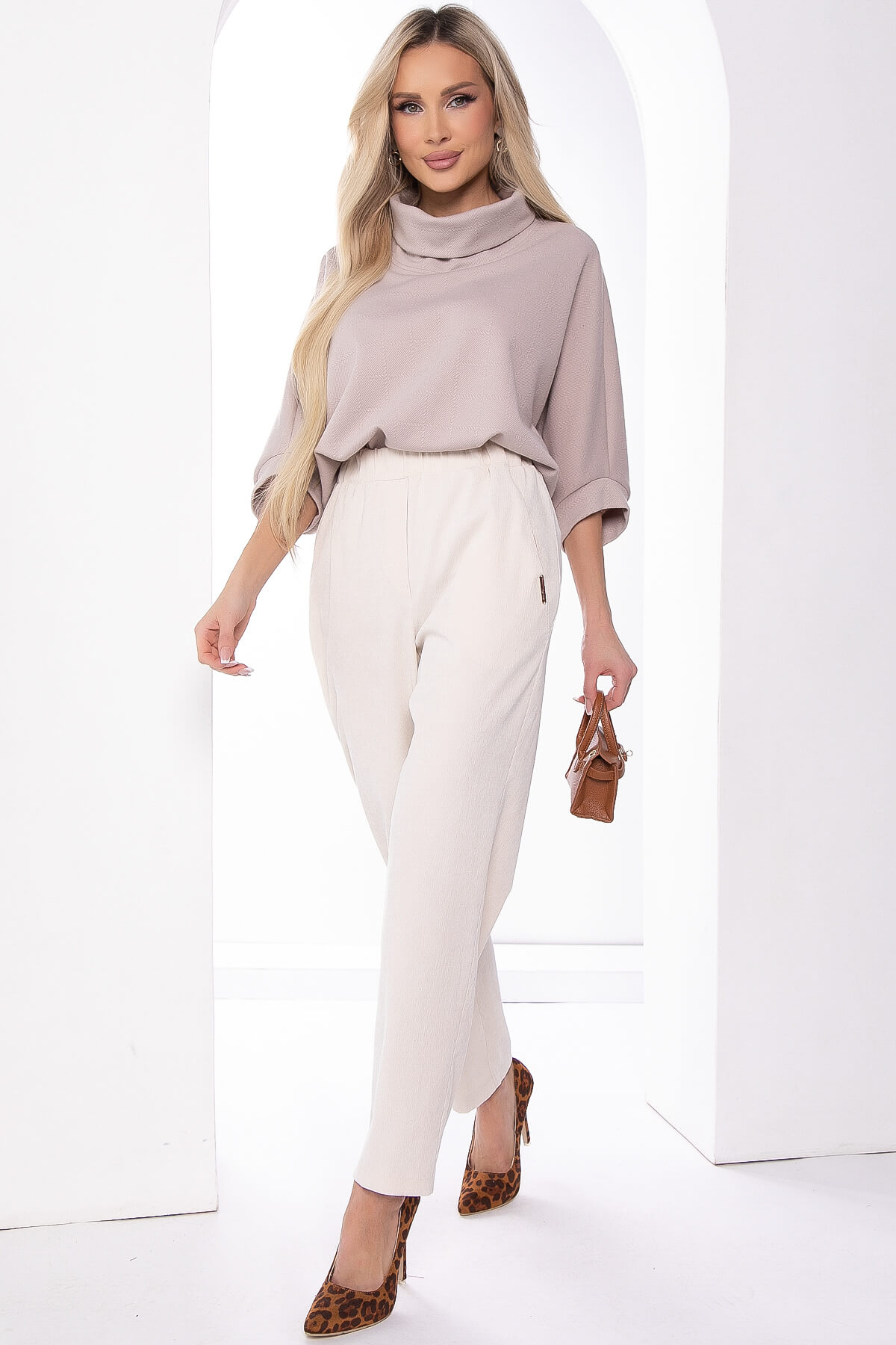 Брюки "Бертина" (молочные) Б8269