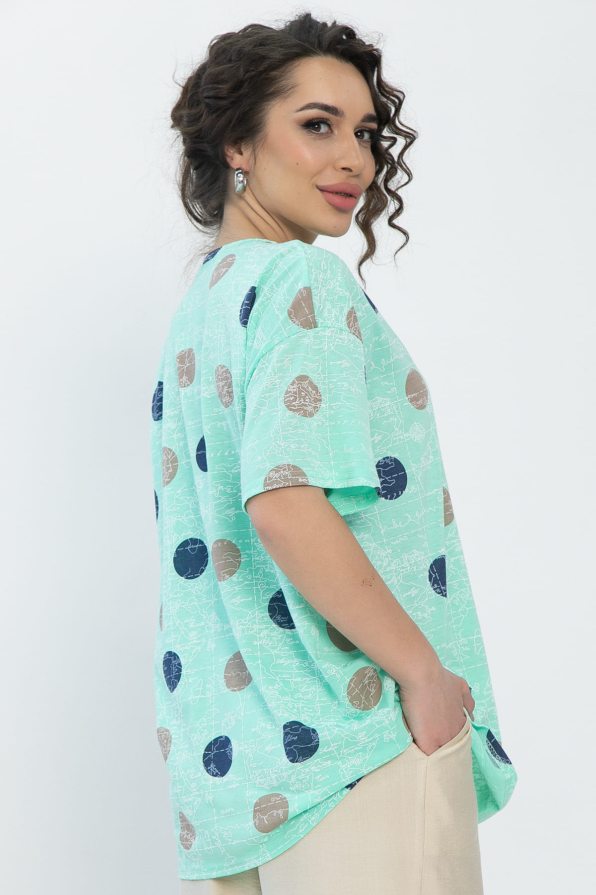 Блуза Тори (зеленая) Б13520-20М