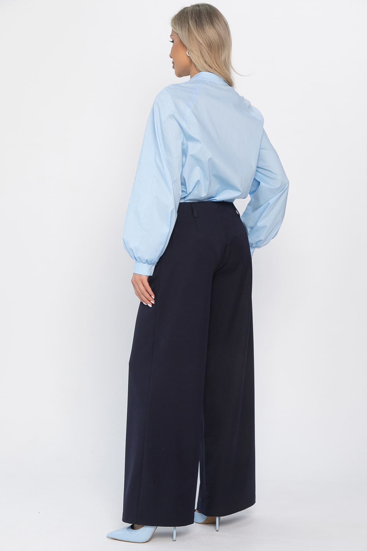 Брюки палаццо Настроение города  (темно-синие) Б14510-8М