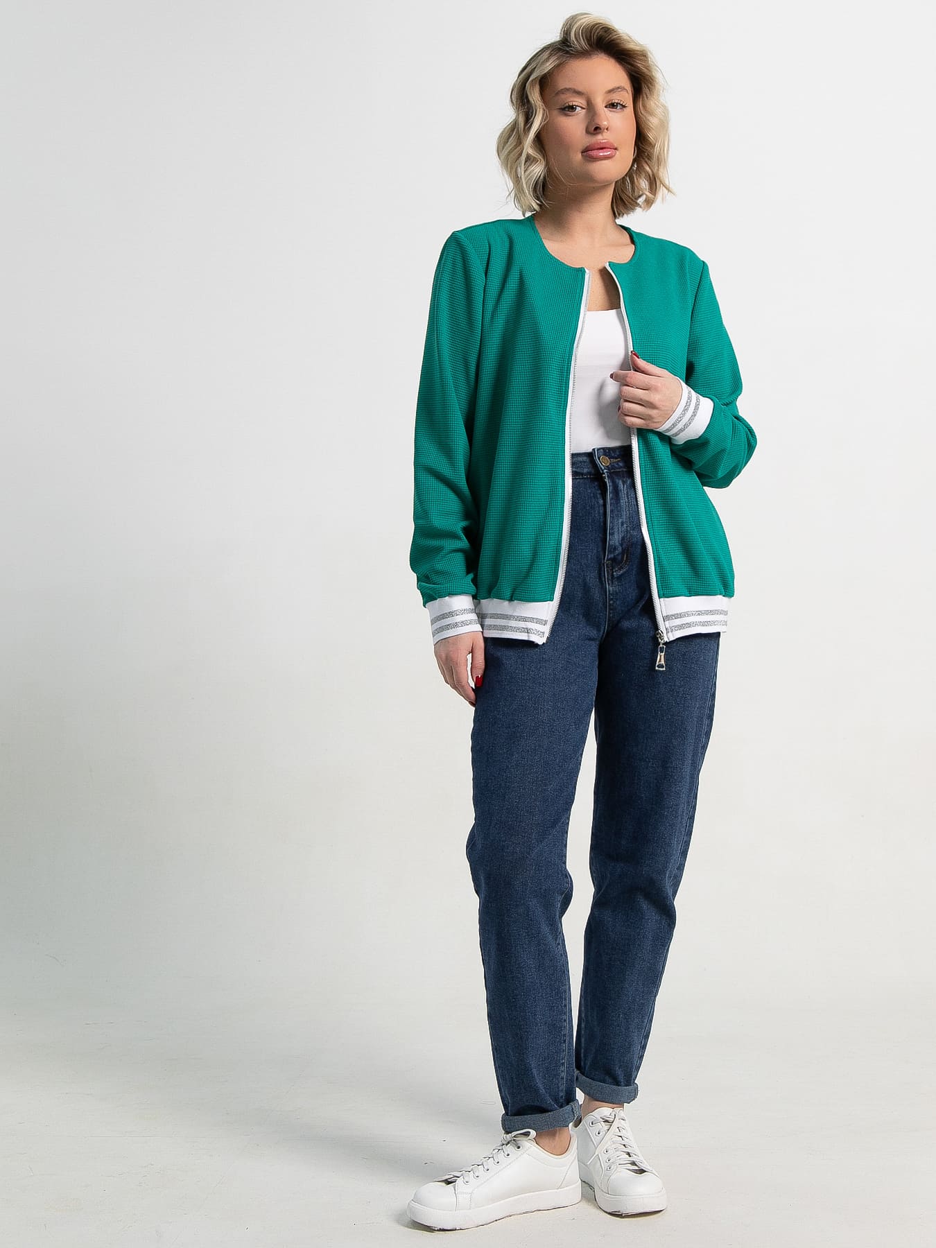 Бомбер Аланис (изумрудный) Б15407-7М