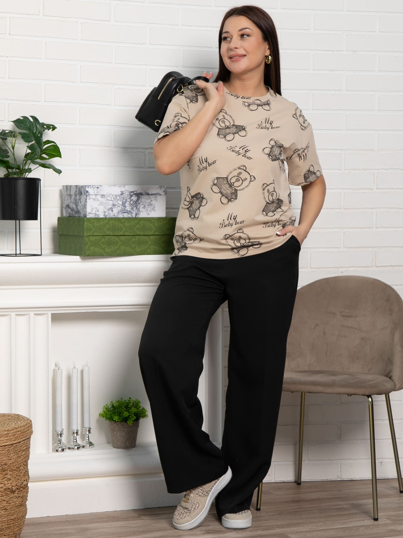 Футболка Бриса (бежевая) Б15372-20М