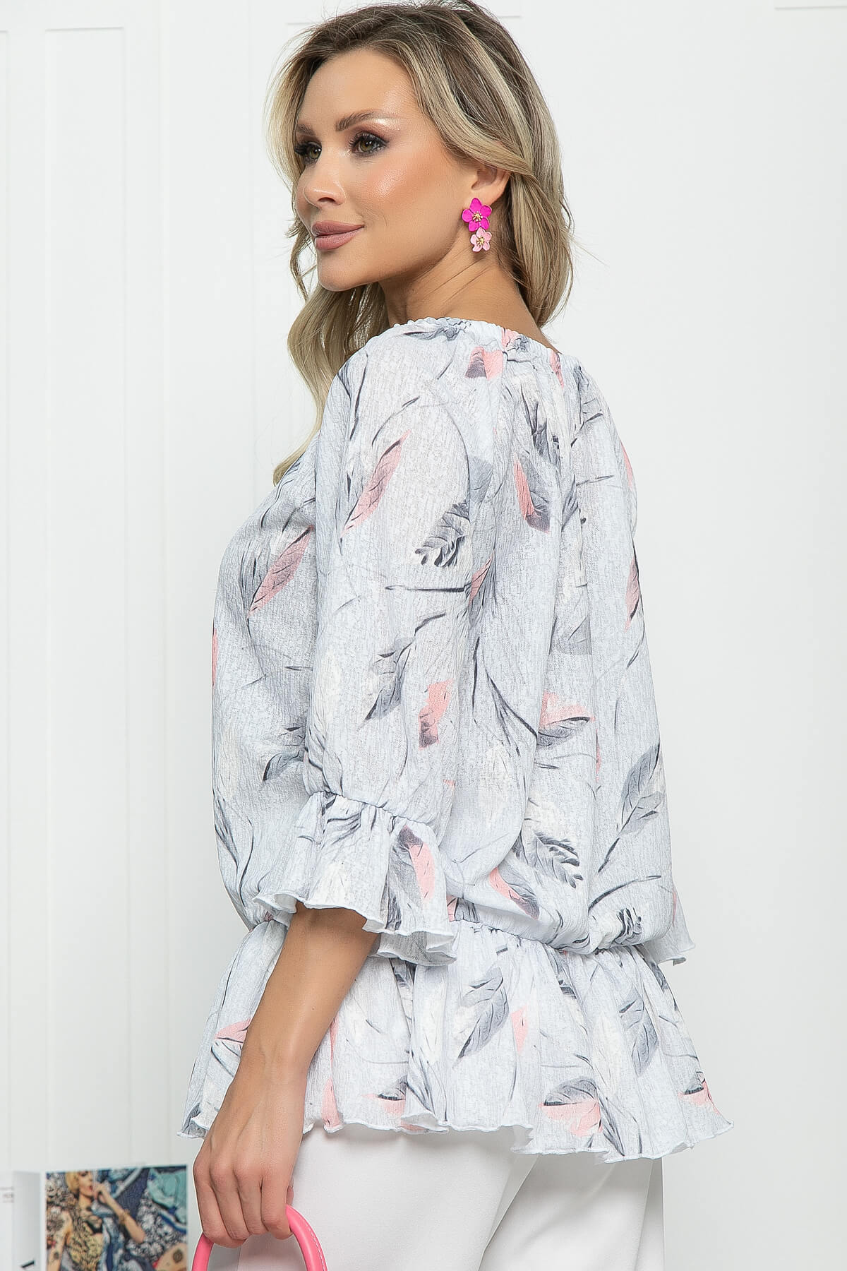 Блуза "Эндрита" (светло-серая) Б5583