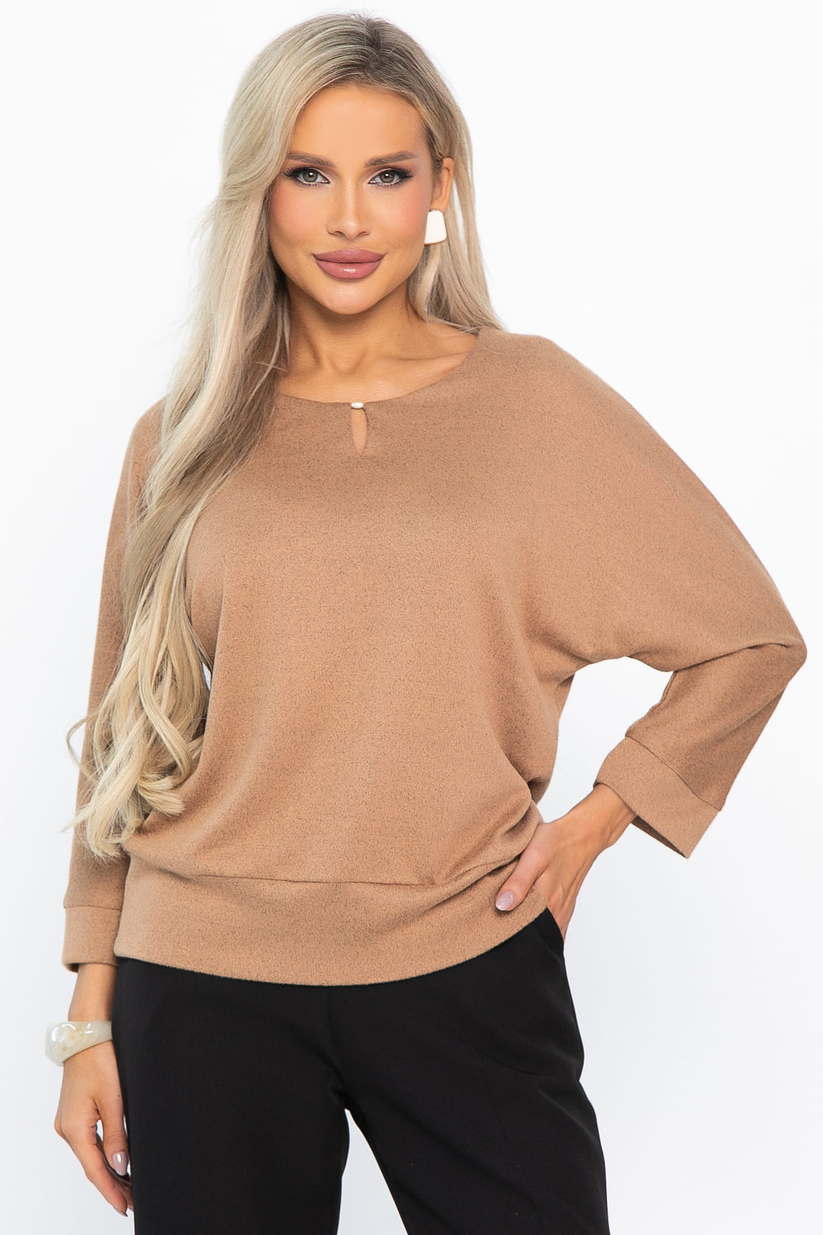 Джемпер трикотажный Претти (бежевый) Б14787-50М