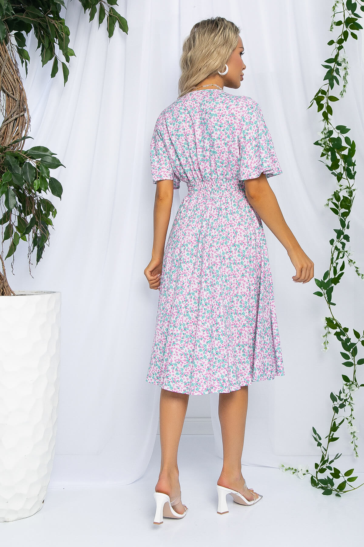 Платье Селена (розовые цветы) П13101-8М