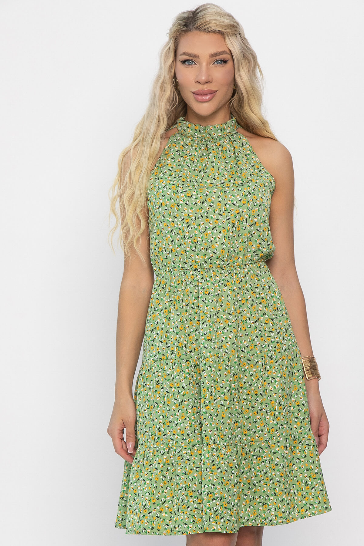 Платье Алюния (зеленое) П13821-36М