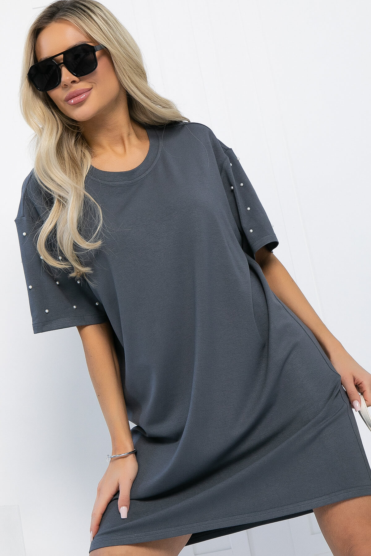 Платье Жемчужина коллекции (графит) П13312-1М