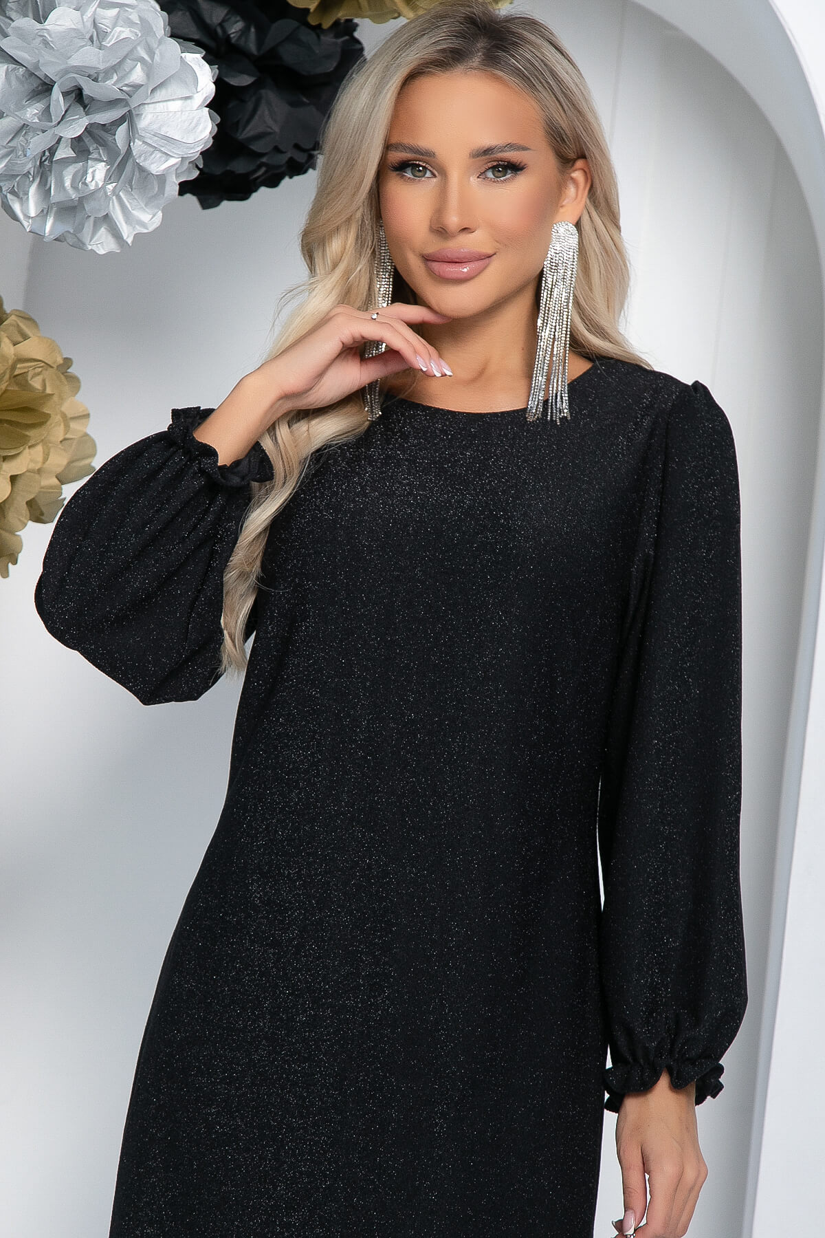 Платье Амелия (черное) П11589