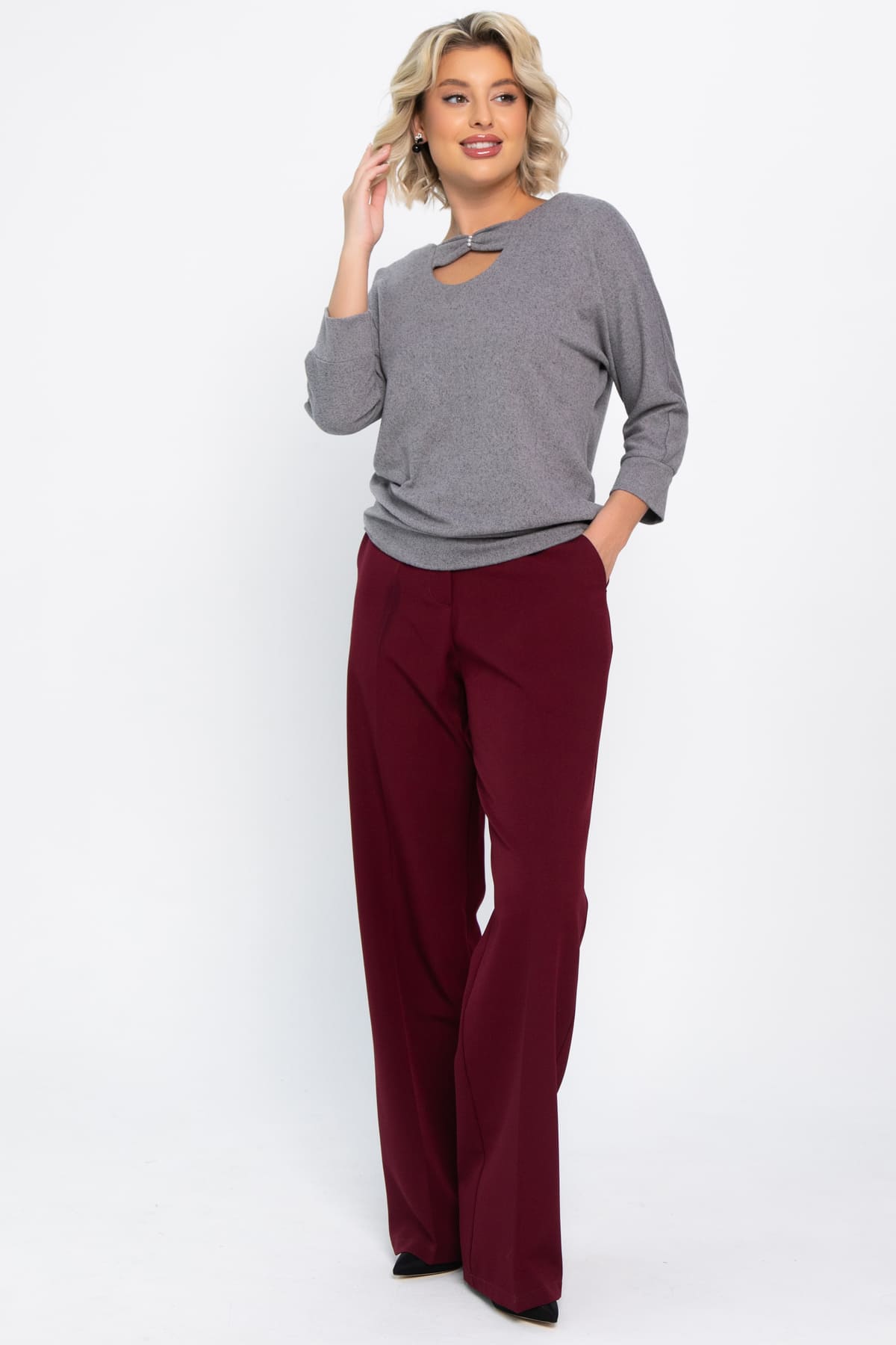 Джемпер трикотажный Сайрис (светло-серый) Б14790-50М