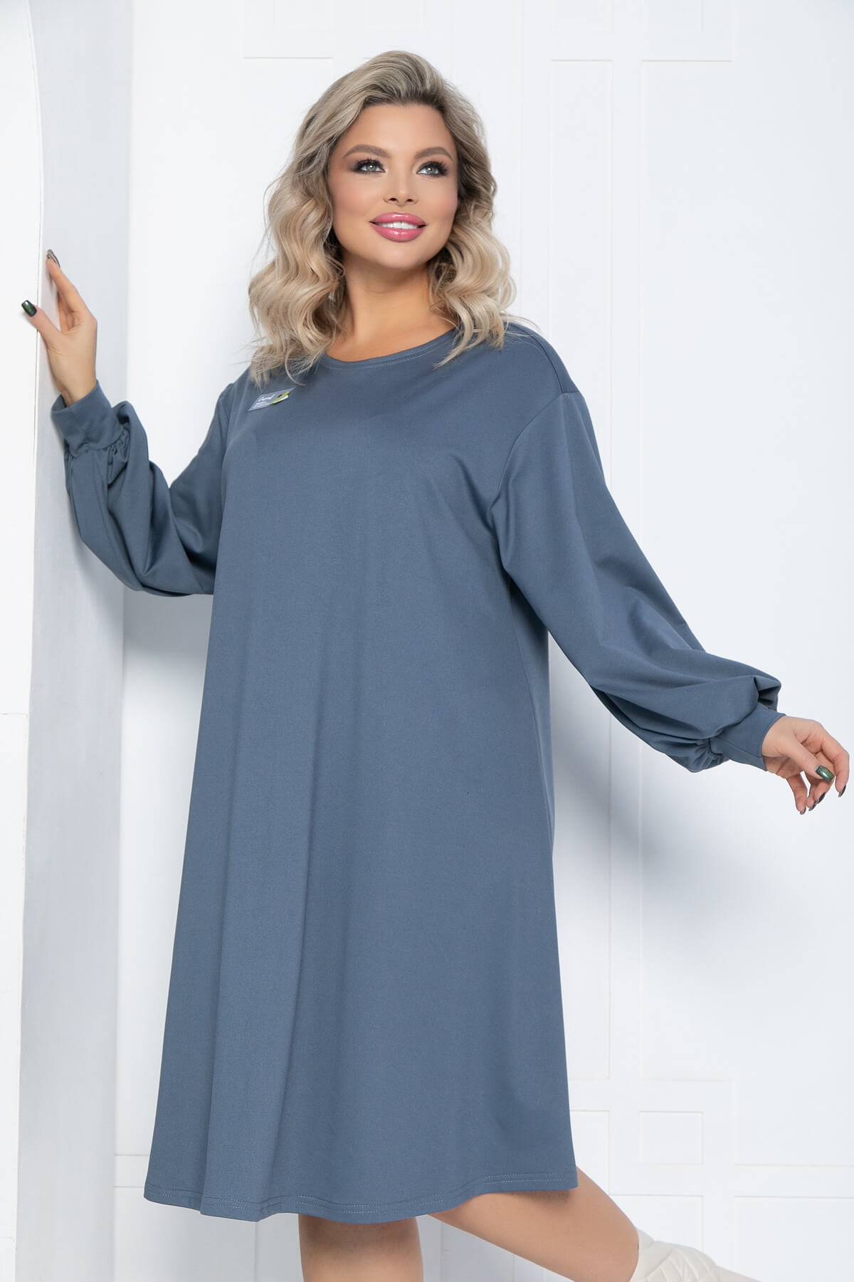 Платье Дыши модой (голубое) П12417-15