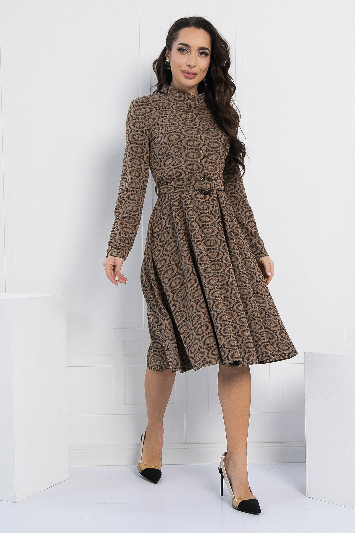 Платье Эсмина (коричневое) П13017-14М