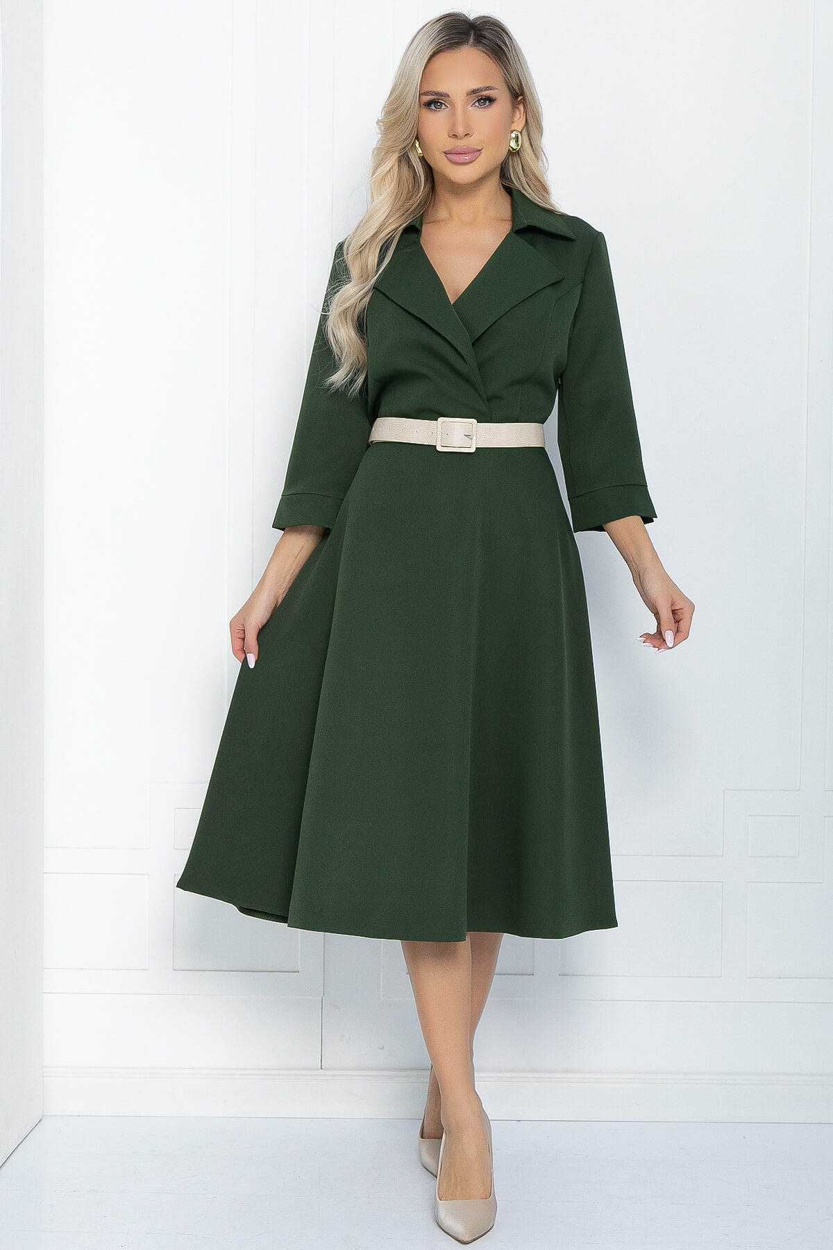 Платье Лесли (хаки) П12093