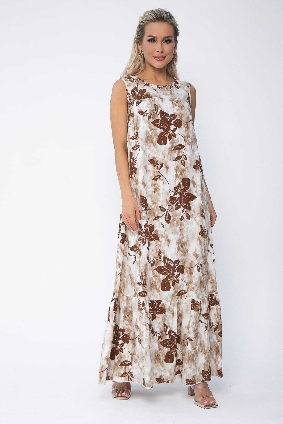 Платье Твой образ макси (бежевое) П13561-12М