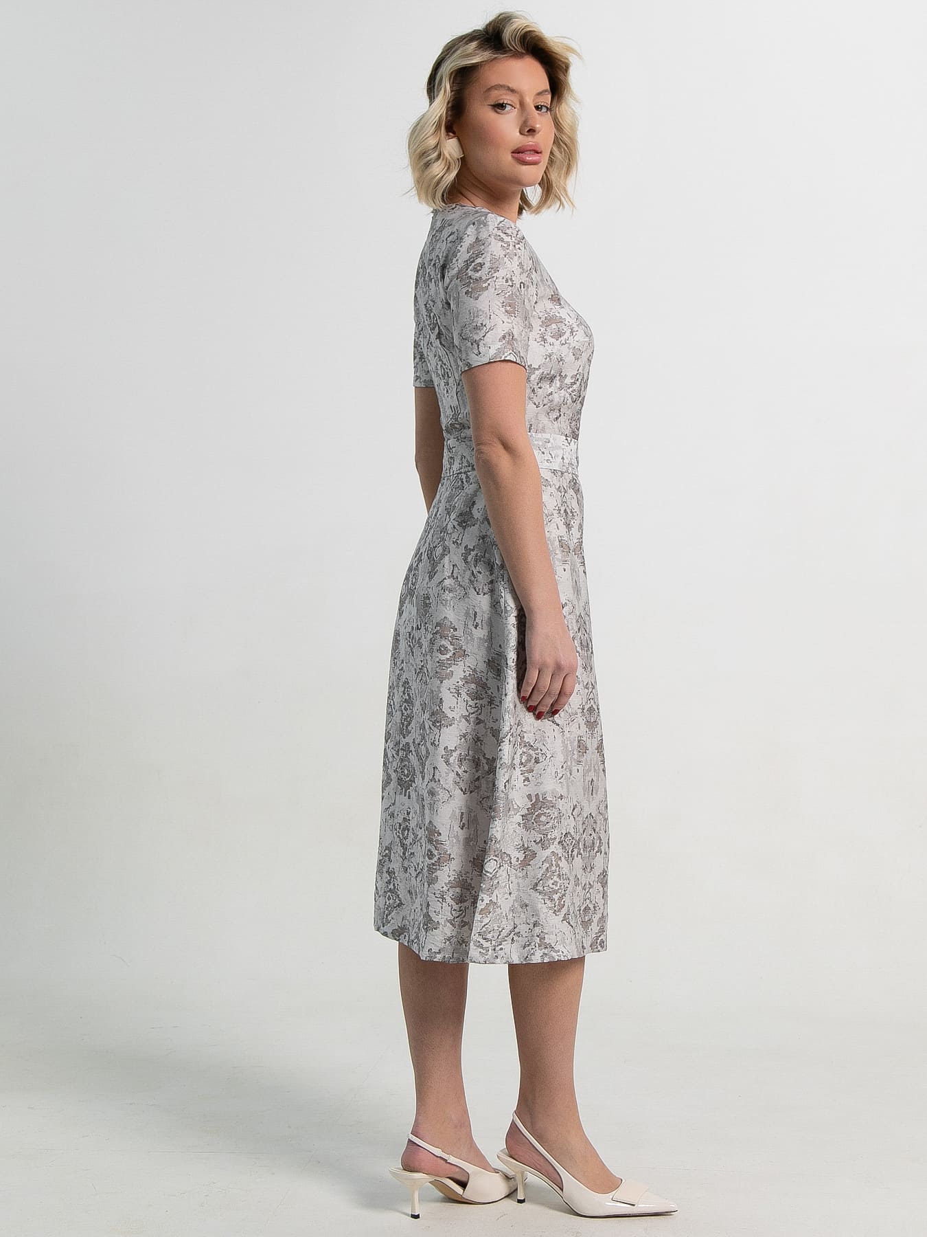 Платье Парижанка (серое) П15116-10М