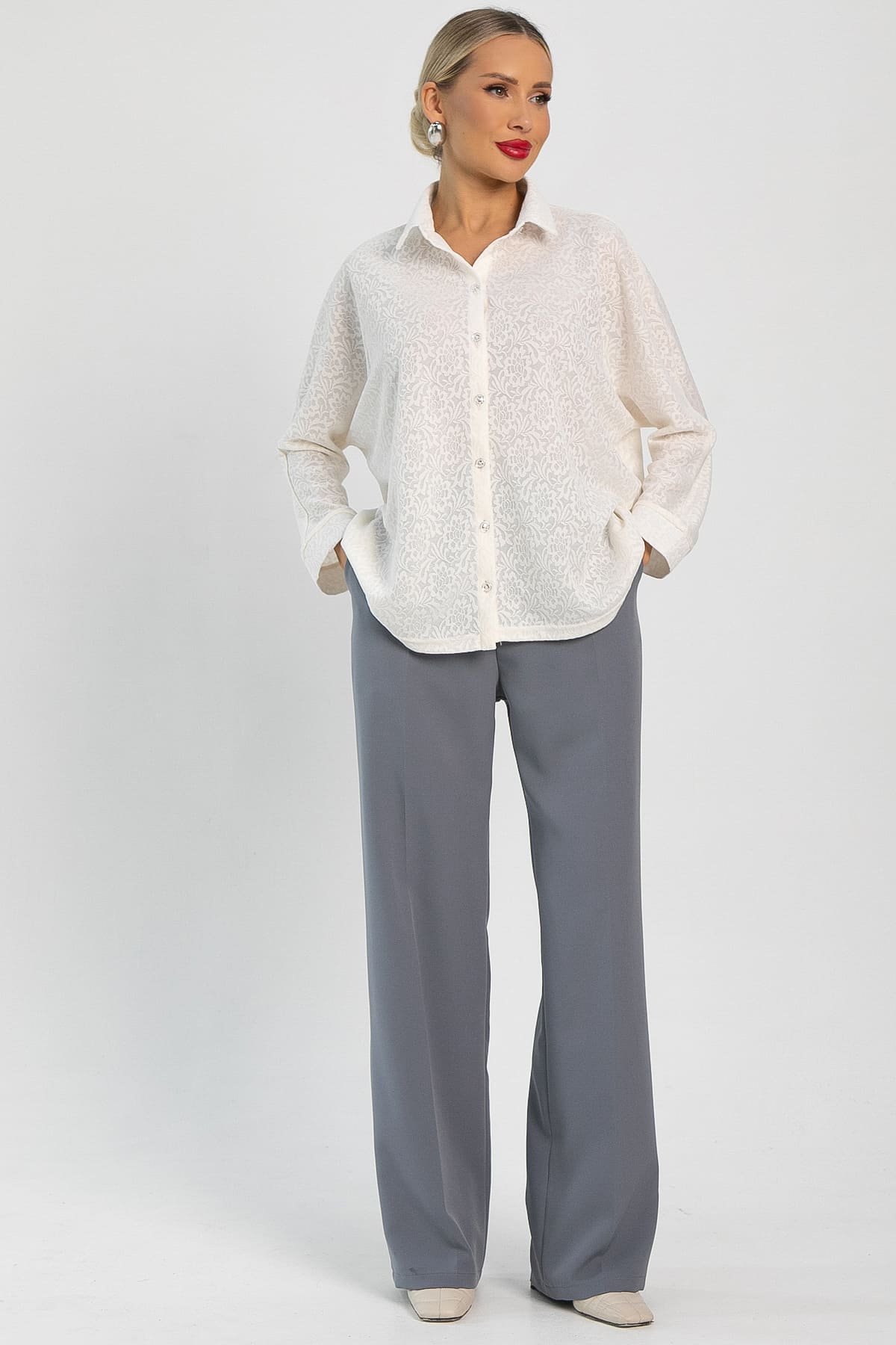 Рубашка кружевная Маринара (белая) Б14252-10М