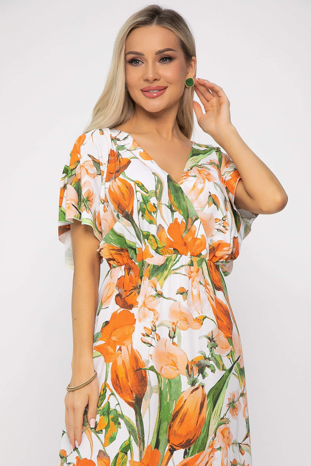 Платье Летнее настроение (оранжевое) П13726-7М
