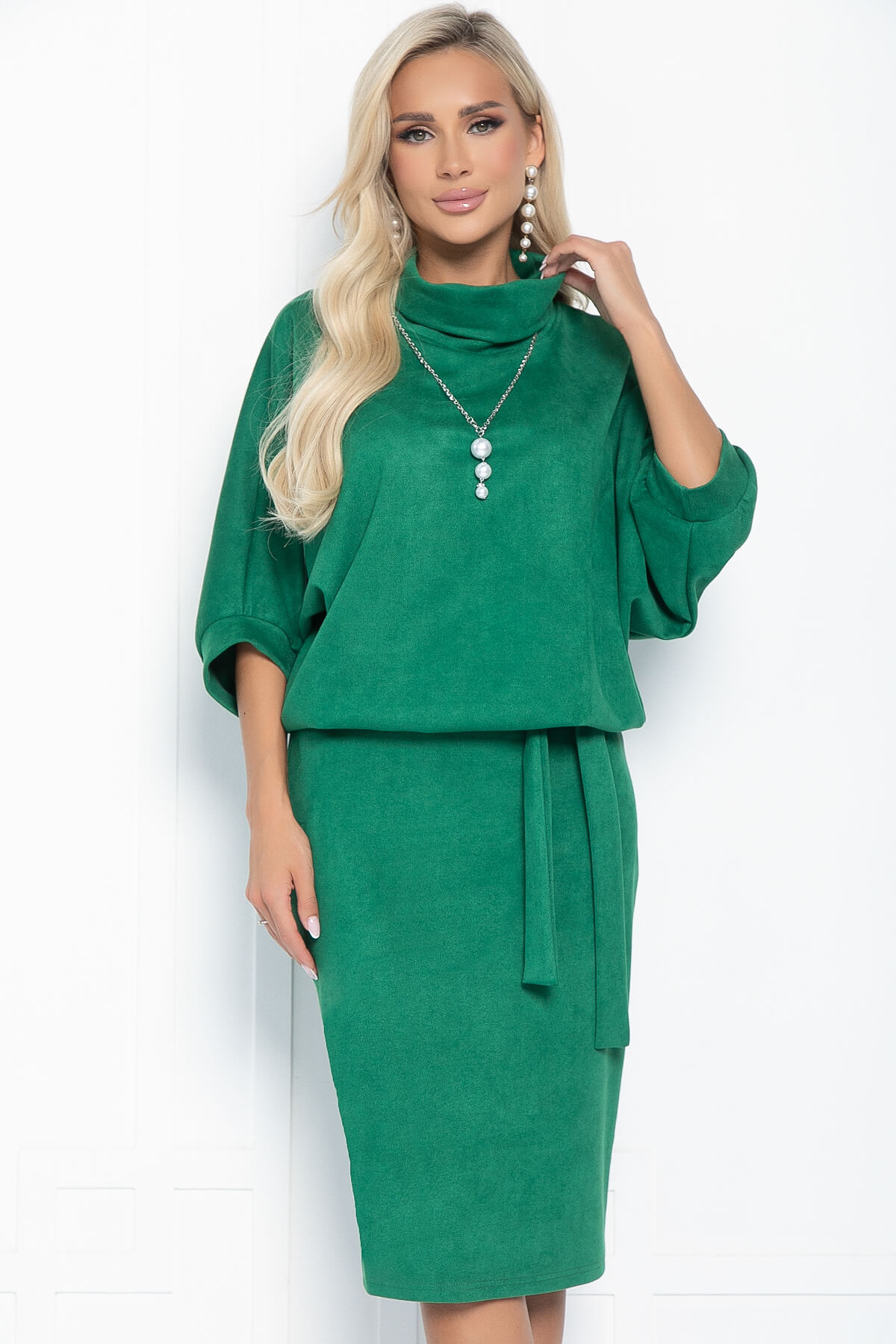 Платье Антония (зеленое) П11113