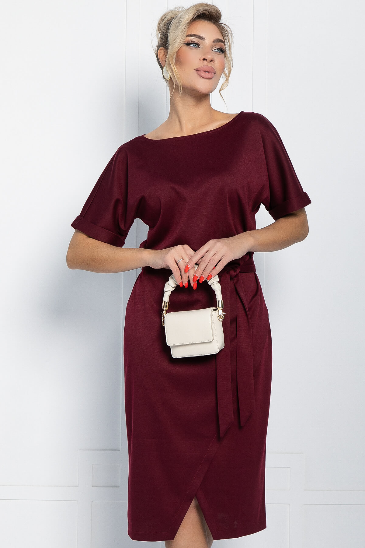 Платье Карлин (бордовое) П11583