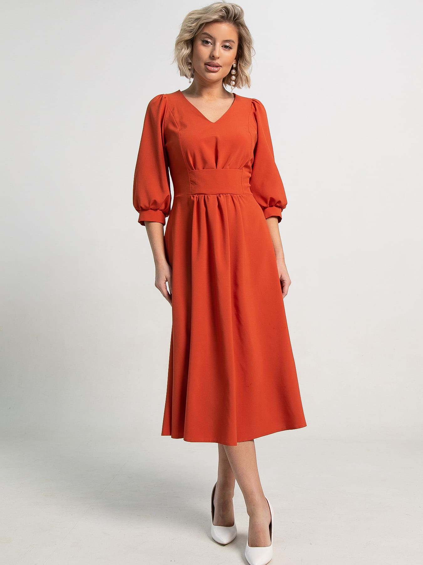 Платье Мадлен (оранжевое) П15624-18М