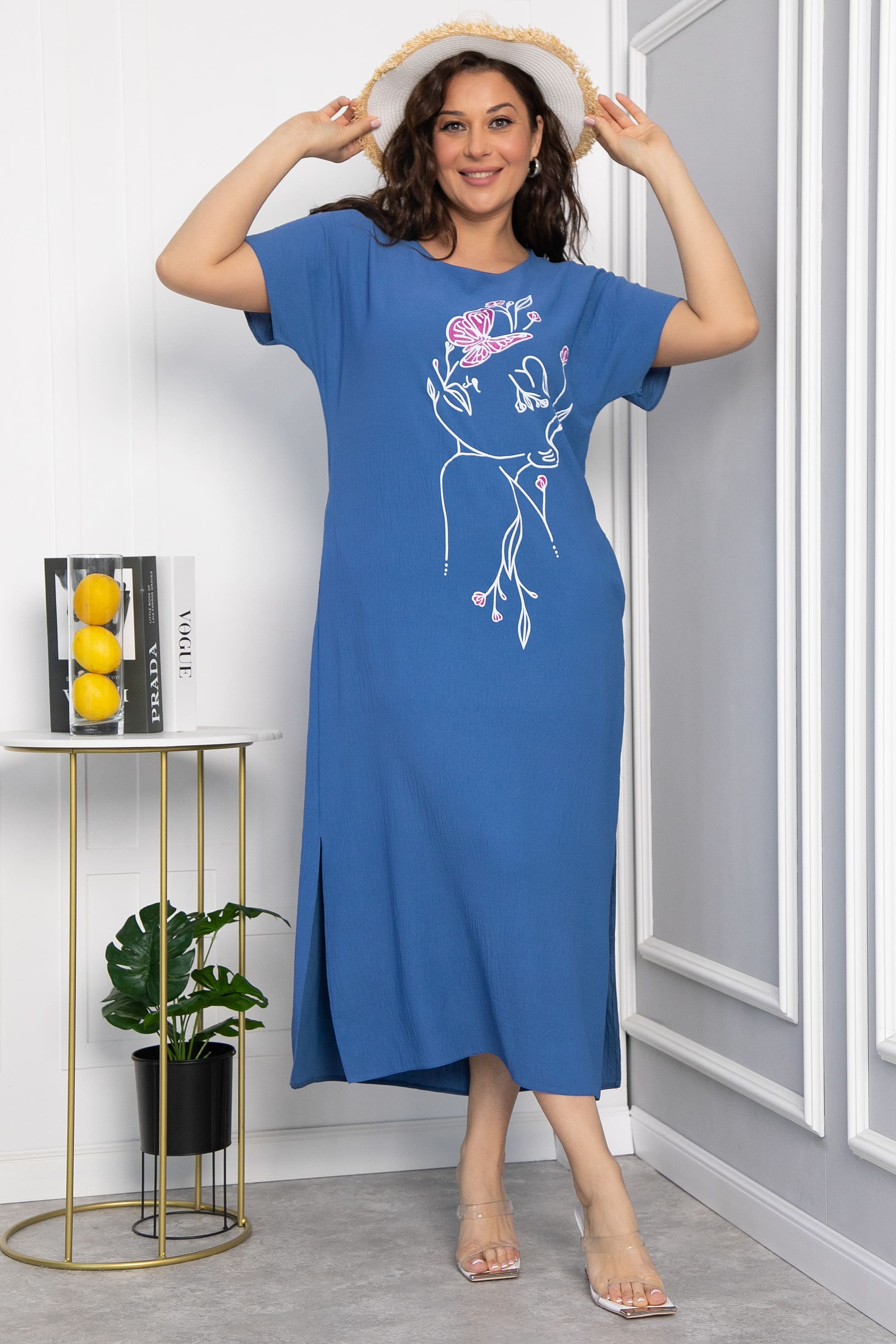 Платье Загадка (синее) П13704-8М