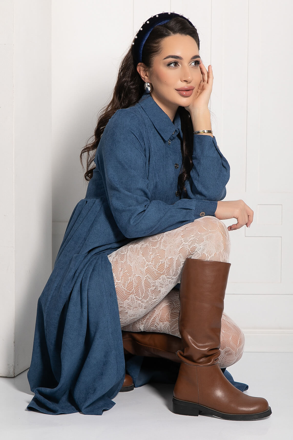 Платье Сабина (синее) П12657-4