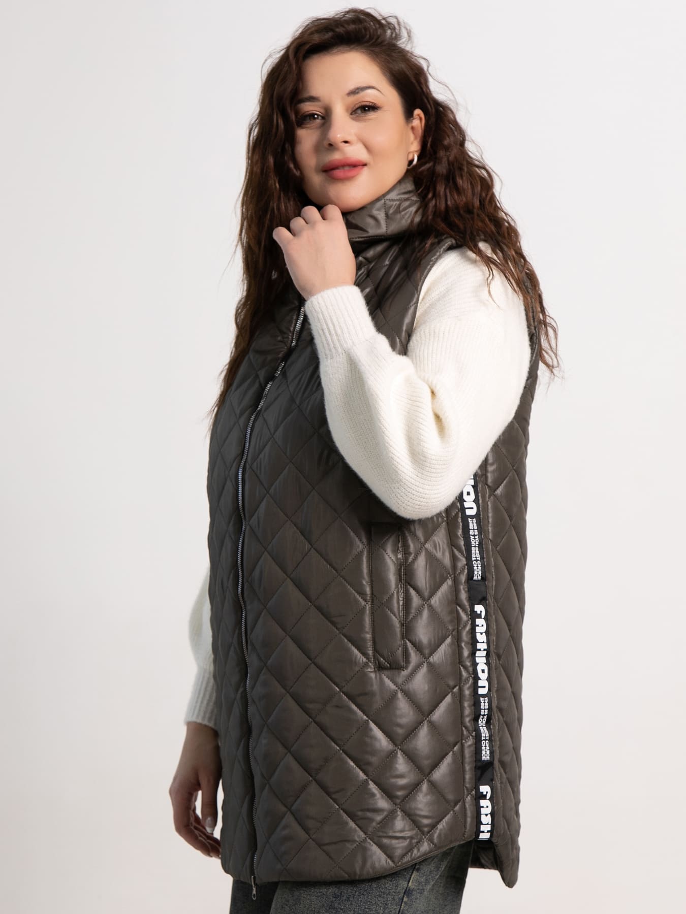 Жилет утепленный Фирменный стиль (хаки) Б15321-18М